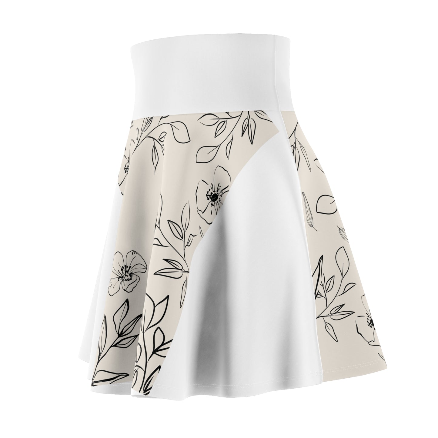 Women's Skirt - Flowers & Lines