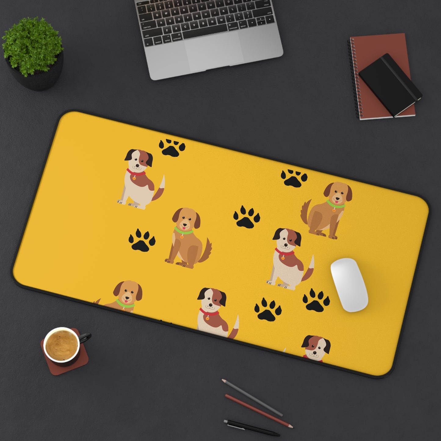 Yellow Desk Computer Mat - Multifunctional Kids Design