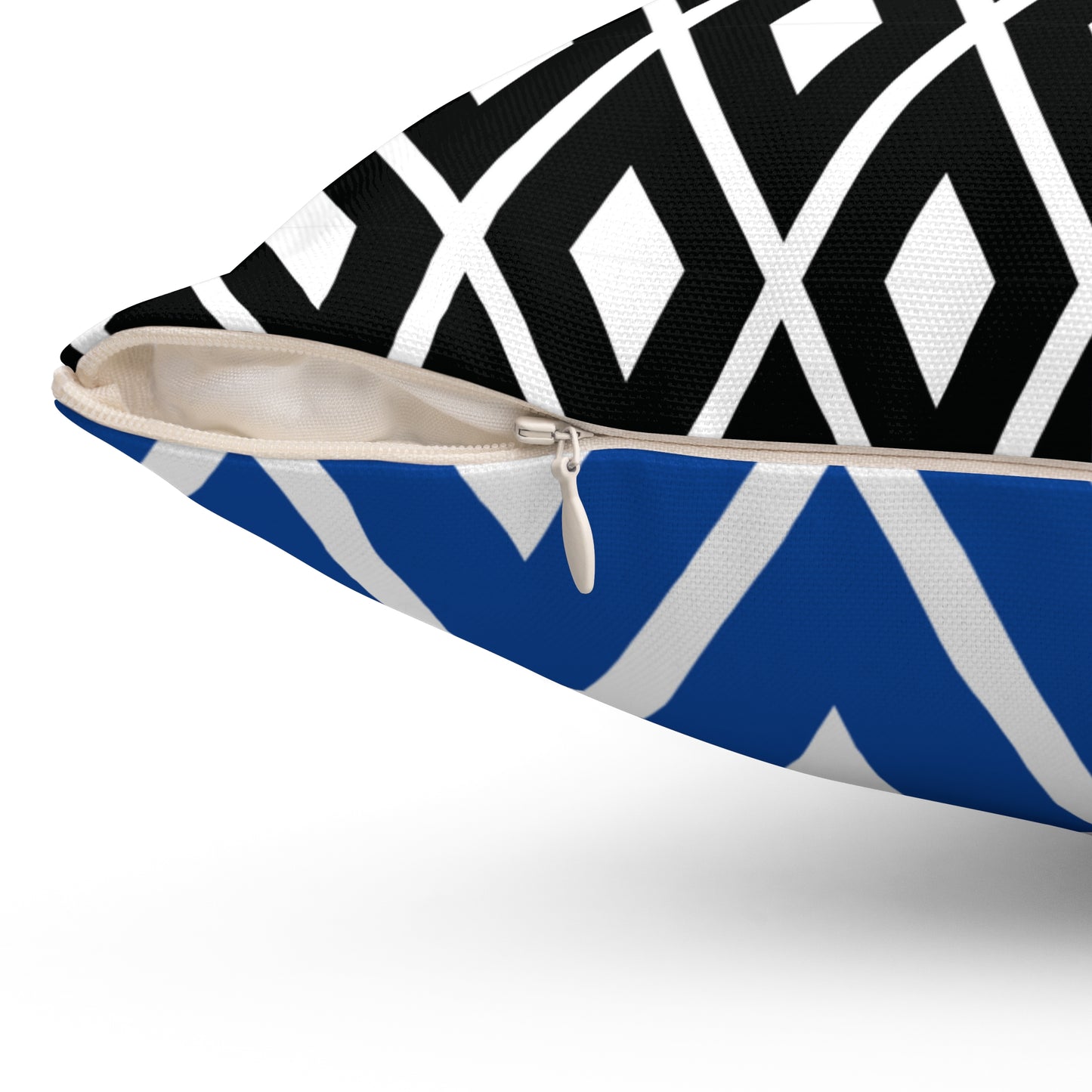 Square Pillow – Double Sided Blue & Black