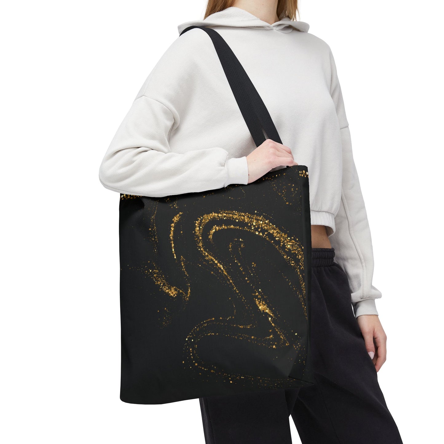 Tote Bag with Gold Sparkle Design