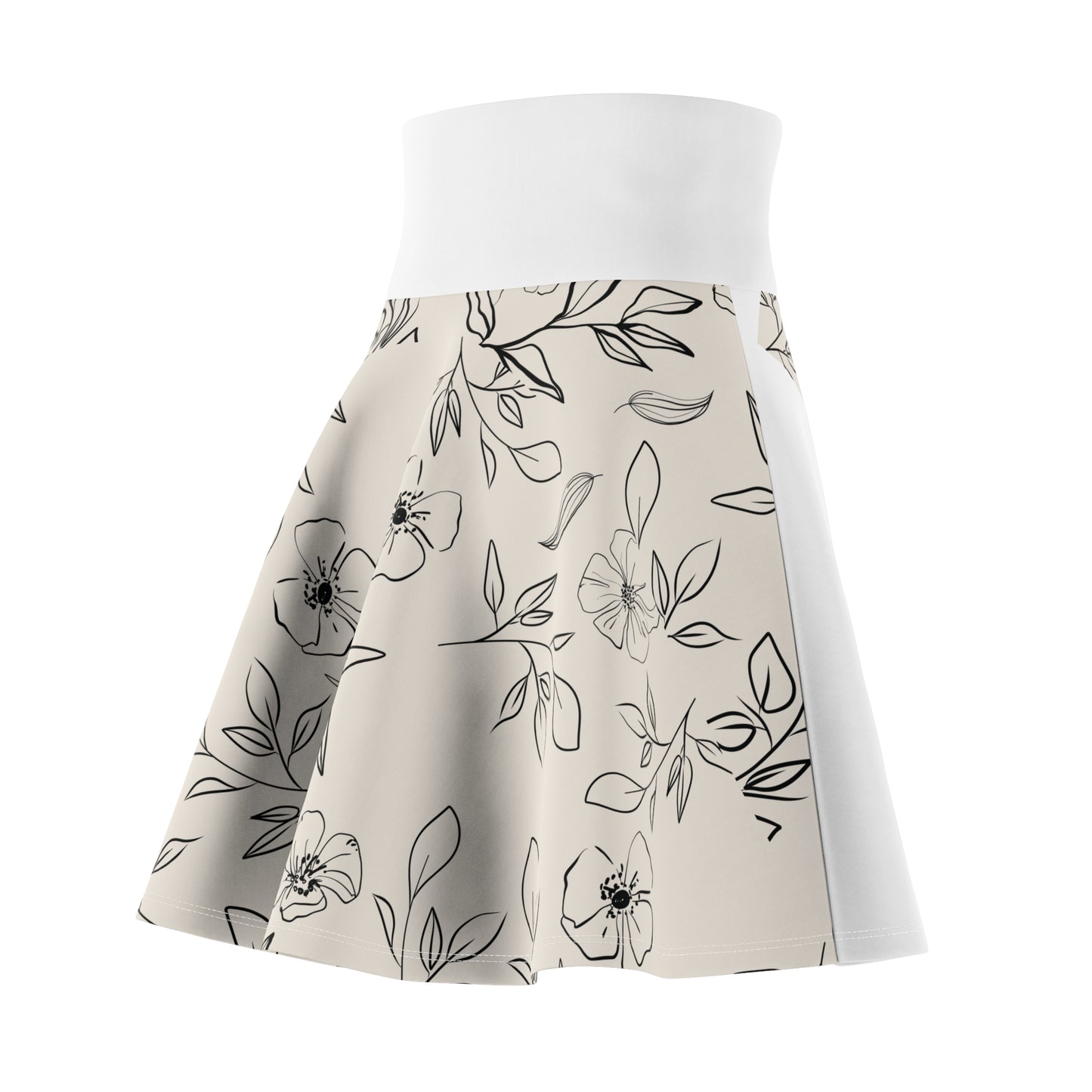 Women's Skirt - Flowers & Lines