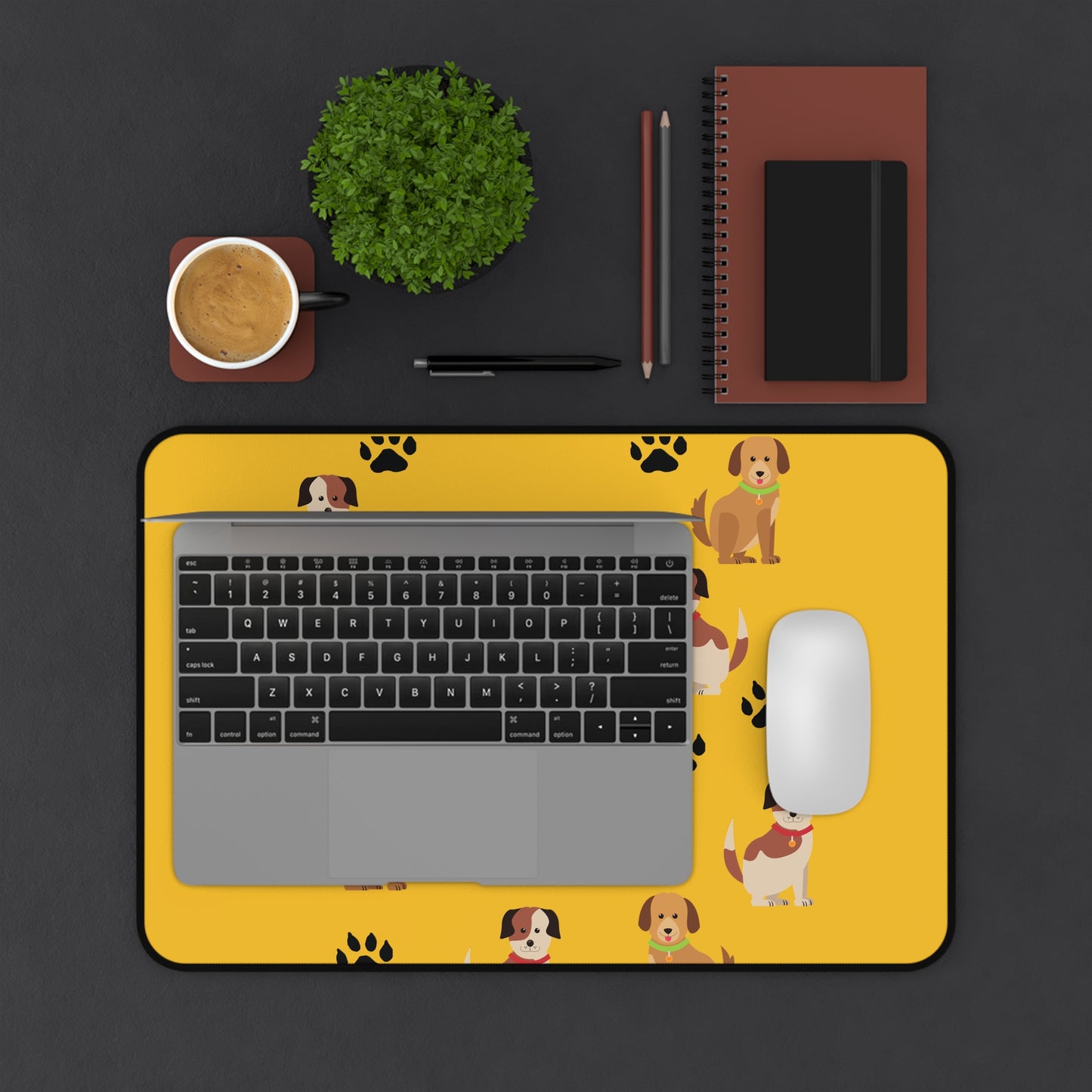 Yellow Desk Computer Mat - Multifunctional Kids Design
