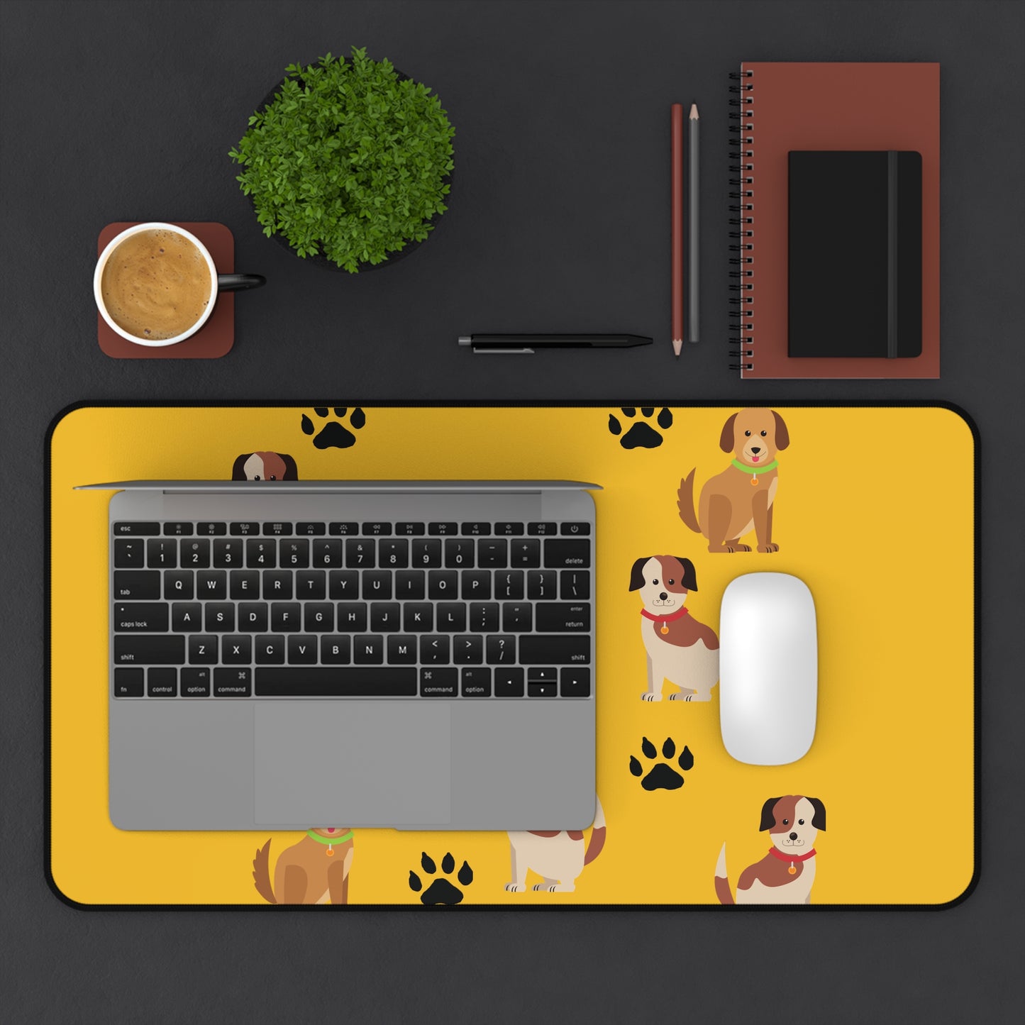 Yellow Desk Computer Mat - Multifunctional Kids Design