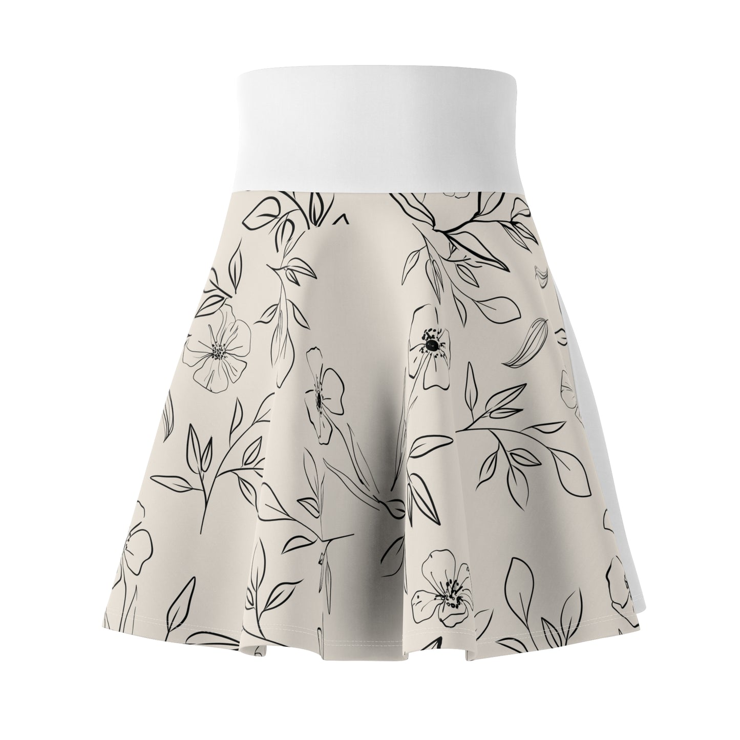 Women's Skirt - Flowers & Lines
