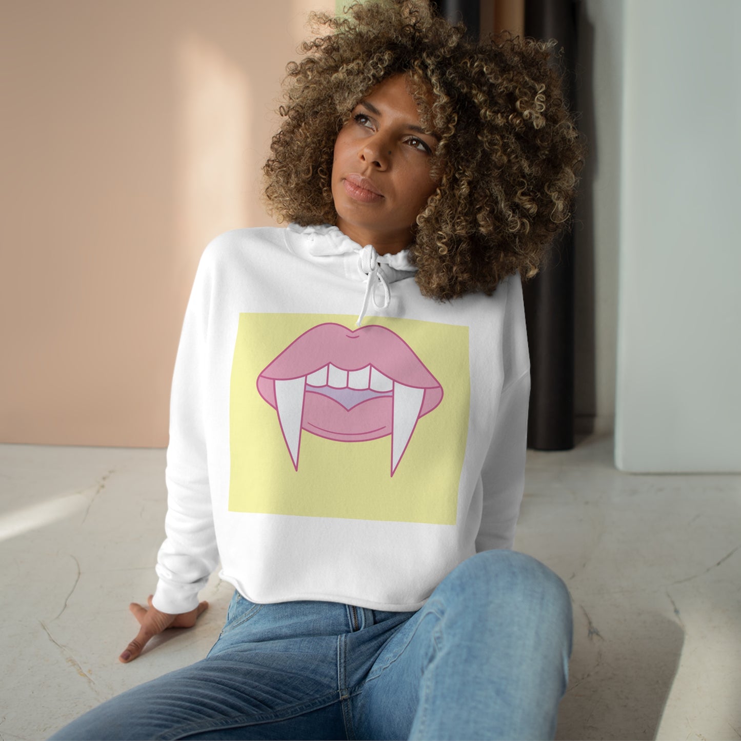 Pink Lip - Crop Hoodie