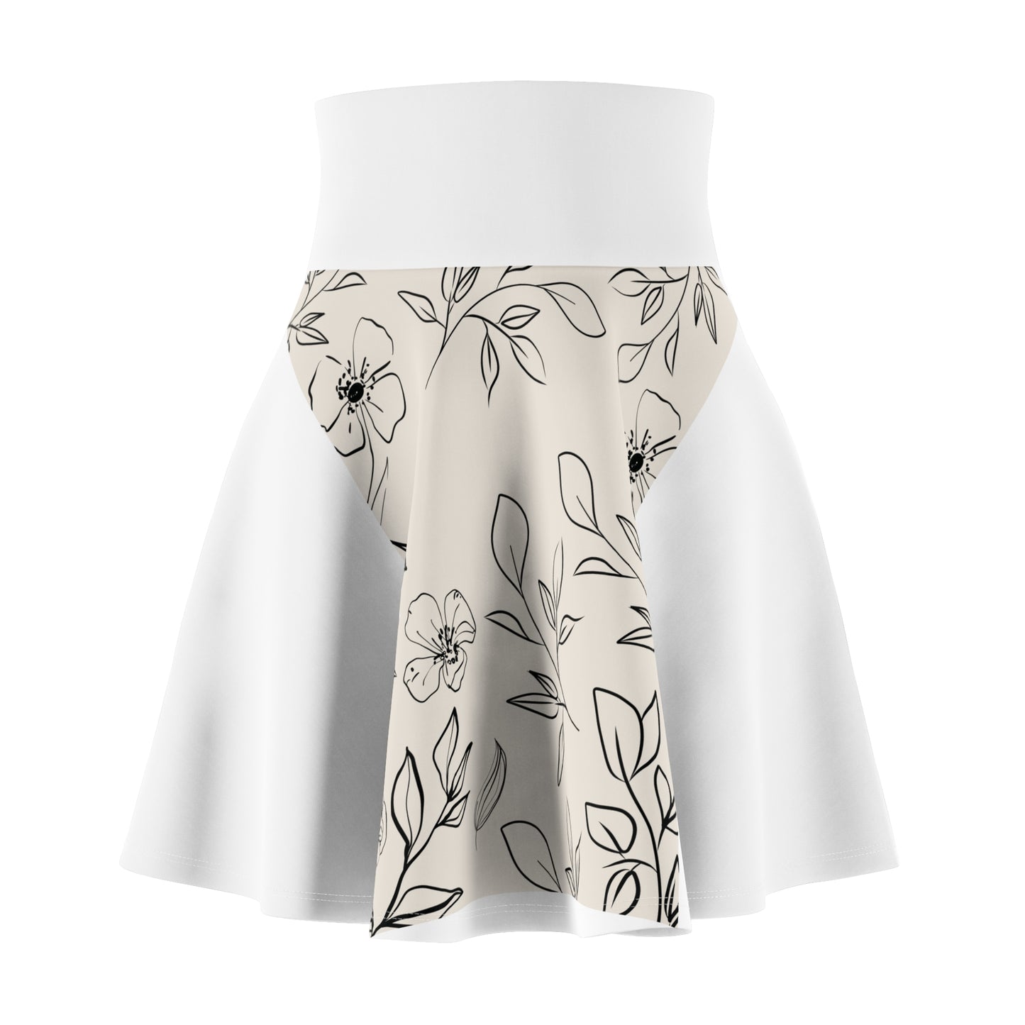 Women's Skirt - Flowers & Lines