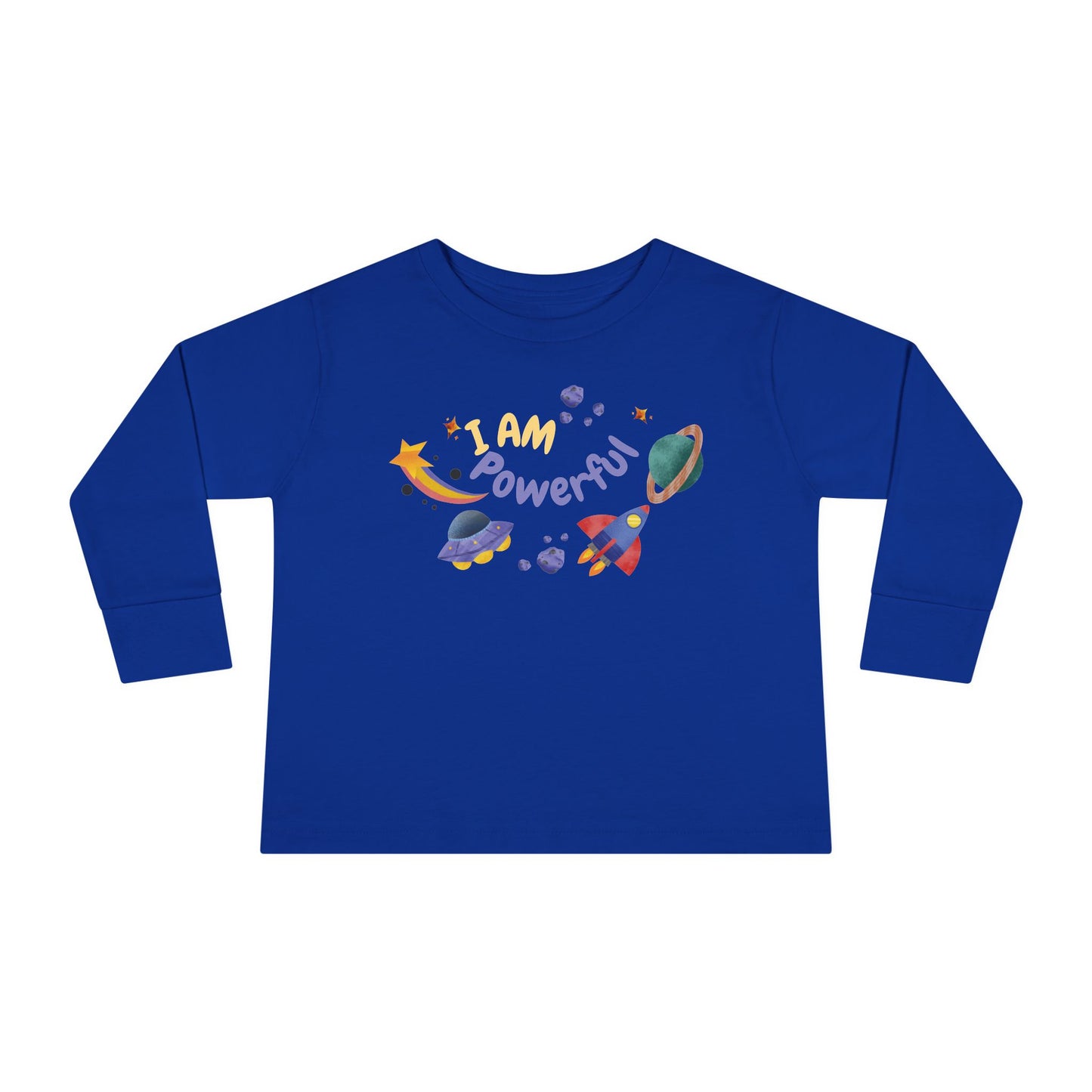 I am Powerful Girl's Toddler Long Sleeve Shirt