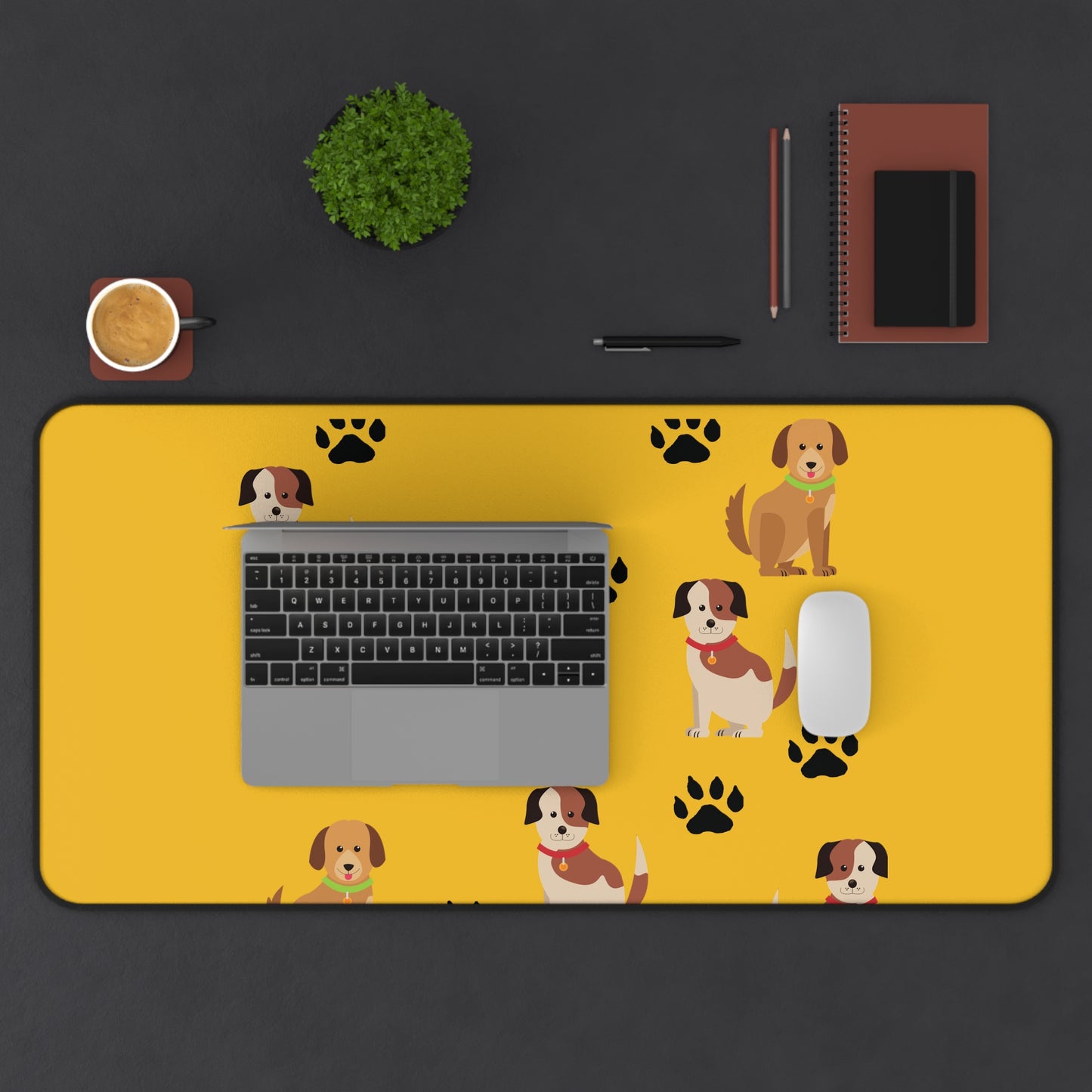 Yellow Desk Computer Mat - Multifunctional Kids Design
