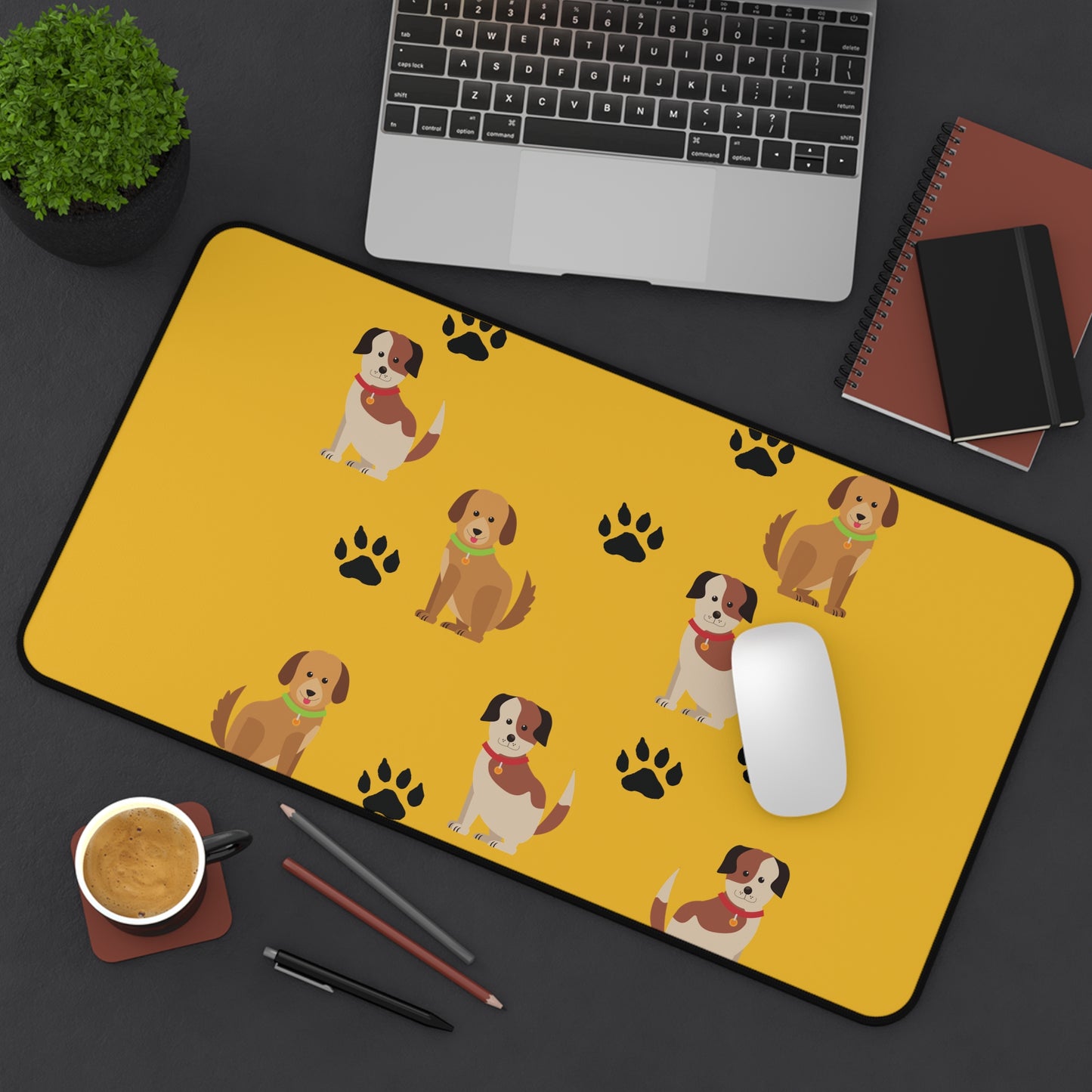 Yellow Desk Computer Mat - Multifunctional Kids Design