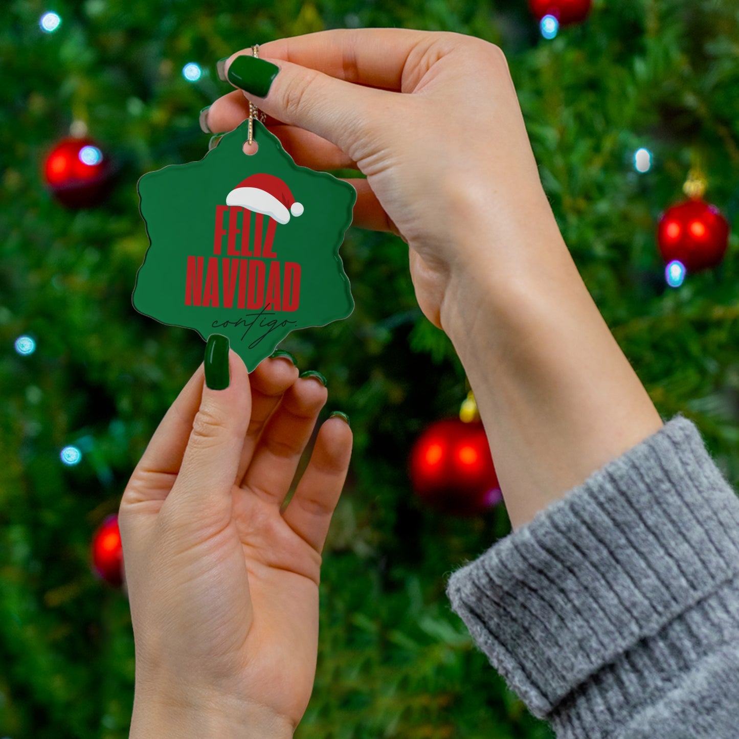 Ceramic Ornament Feliz Navidad