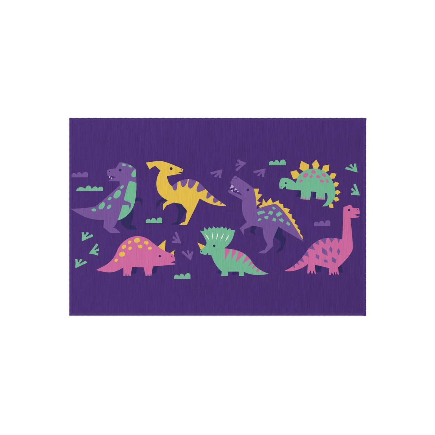 Pink Dinosaurs Outdoor Rug