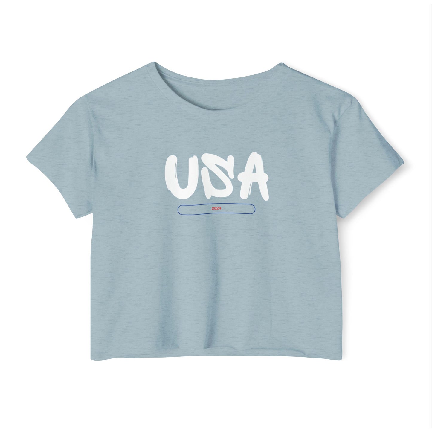 USA Women's T-shirt  Crop Top