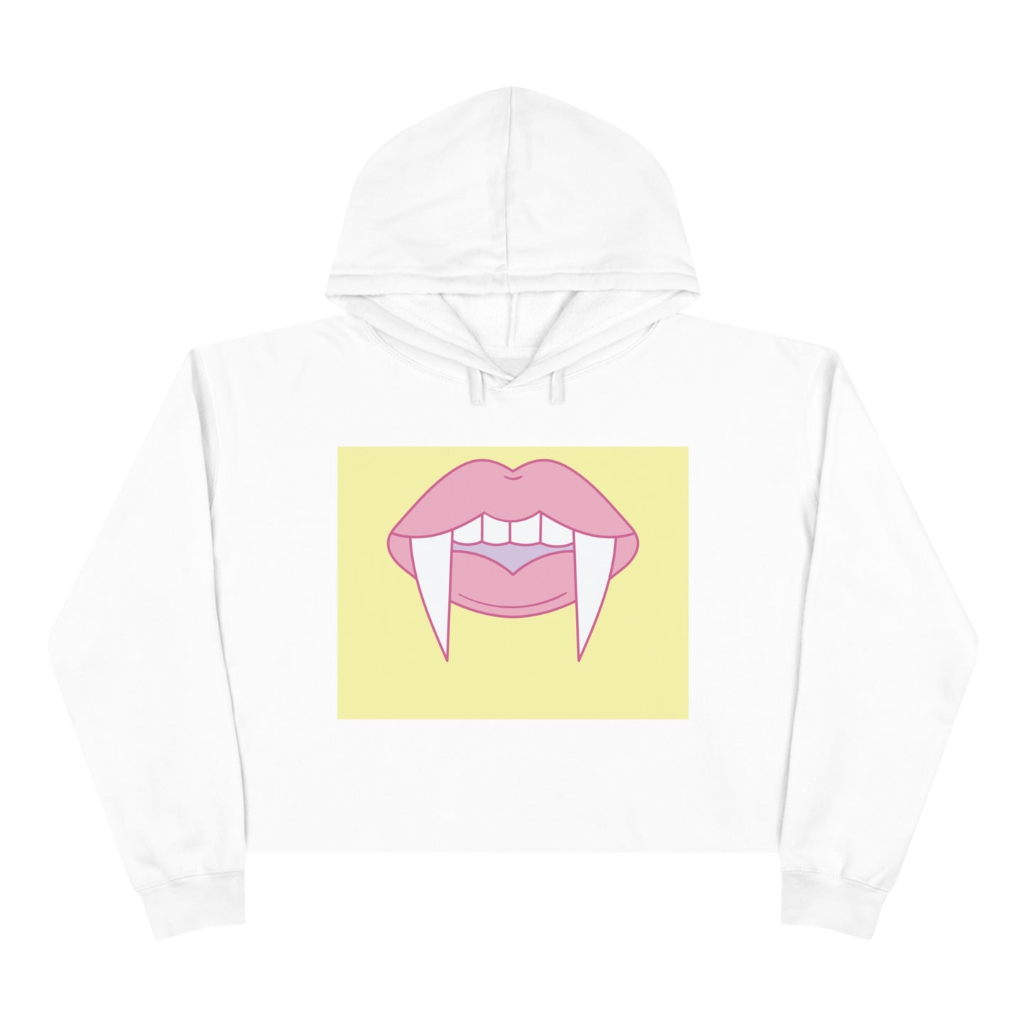 Pink Lip Crop Hoodie