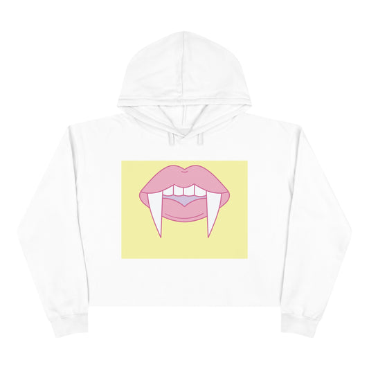 Pink Lip Crop Hoodie