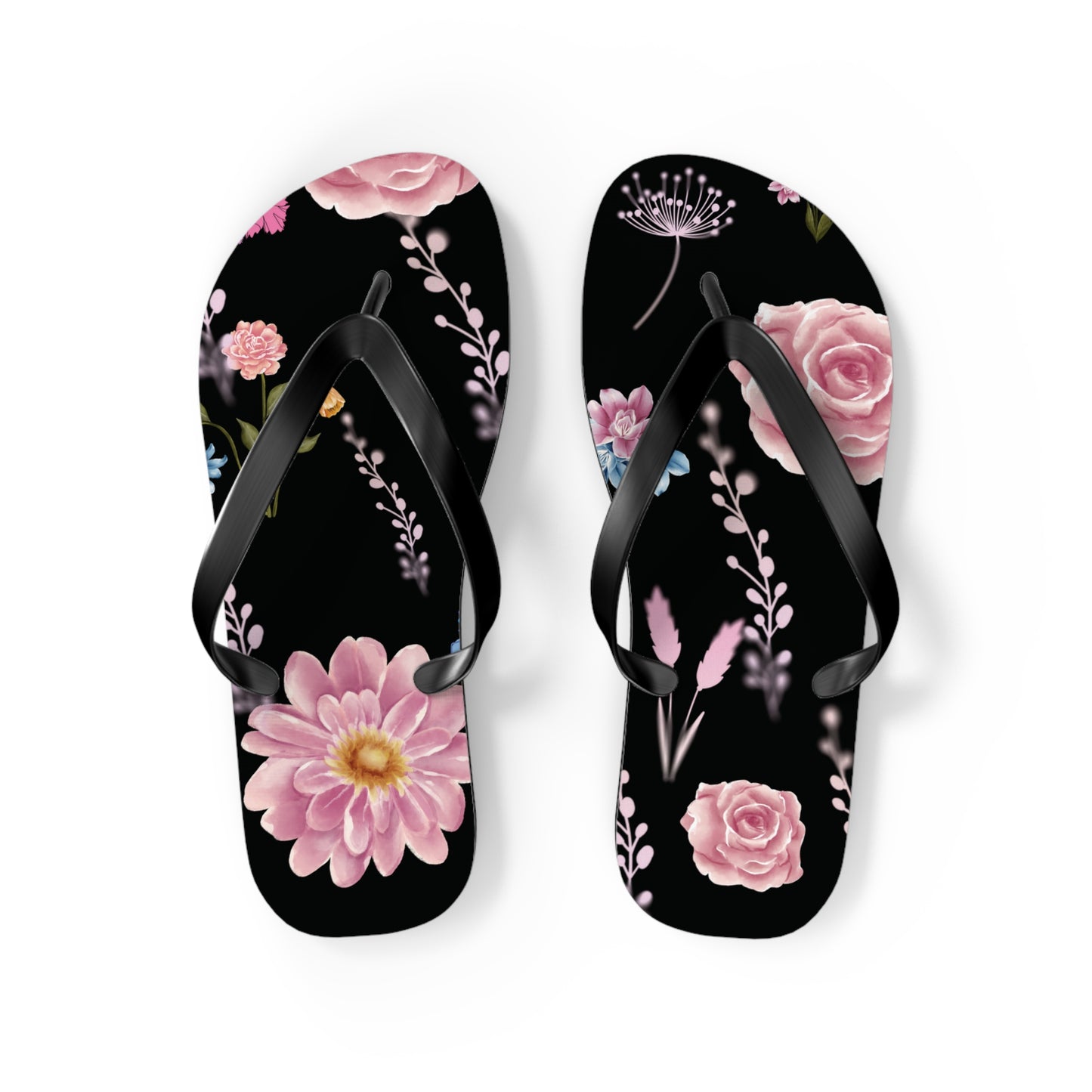 Pink Flowers Women's Flip Flops