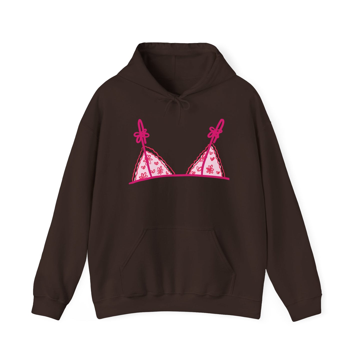 Women's Hooded Sweatshirt Bra Showing