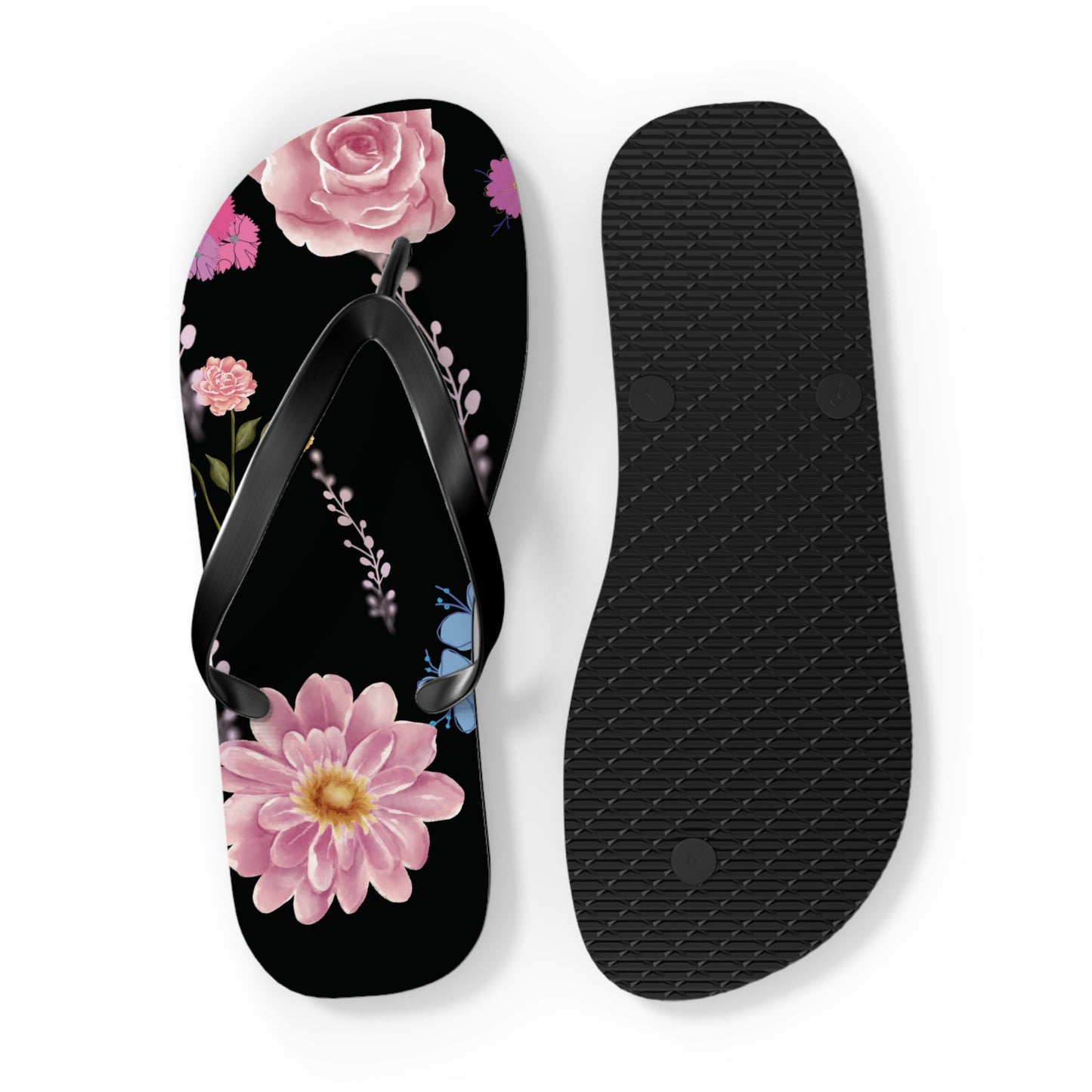 Pink Flowers Women's Flip Flops