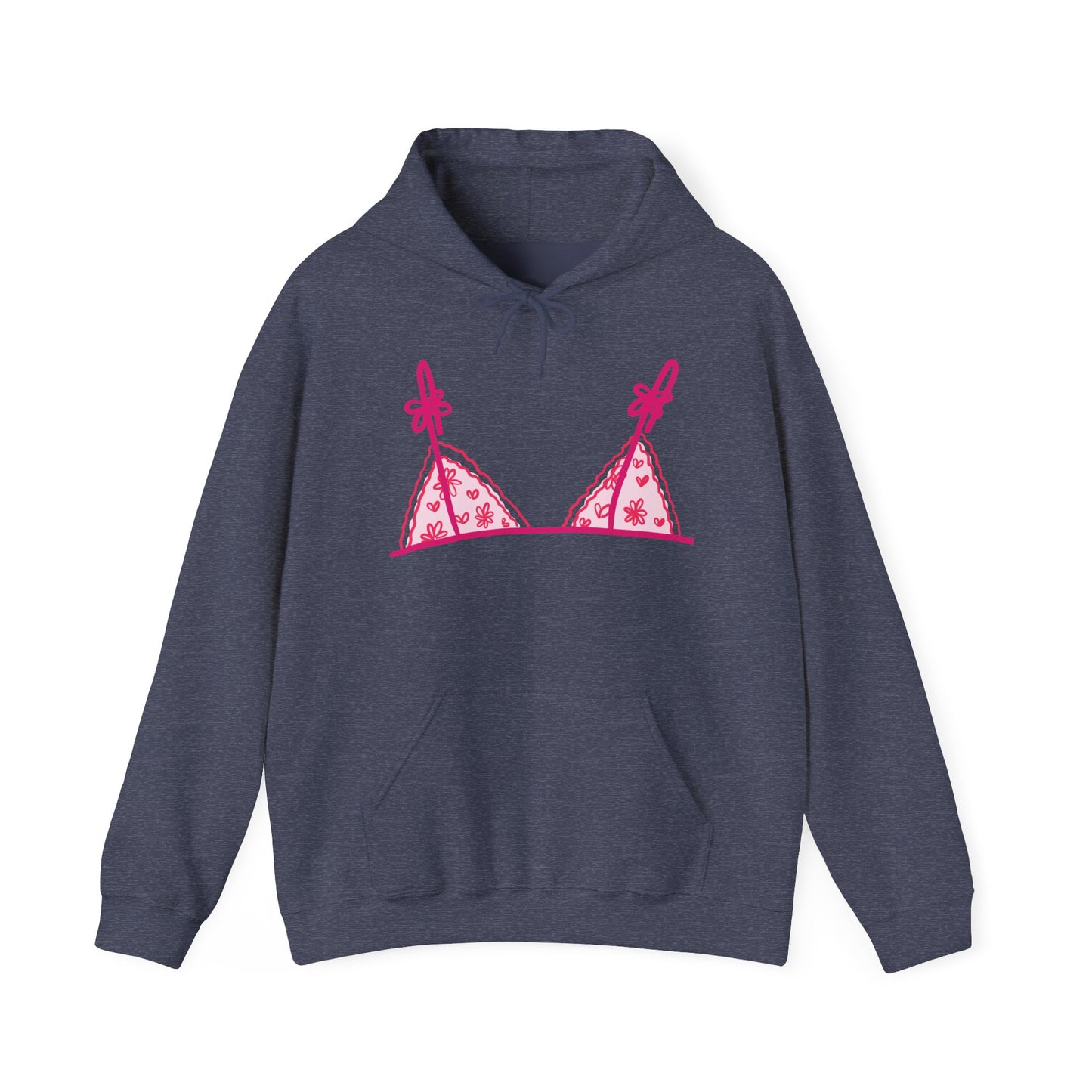 Women's Hooded Sweatshirt Bra Showing