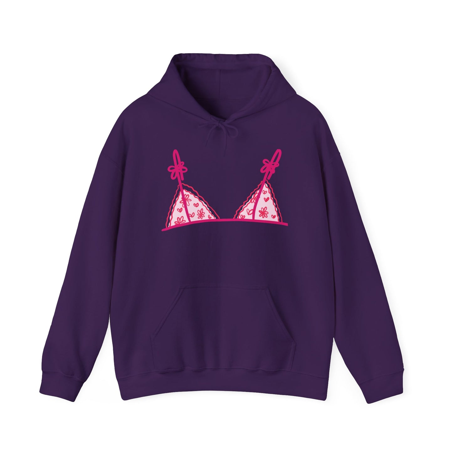 Women's Hooded Sweatshirt Bra Showing