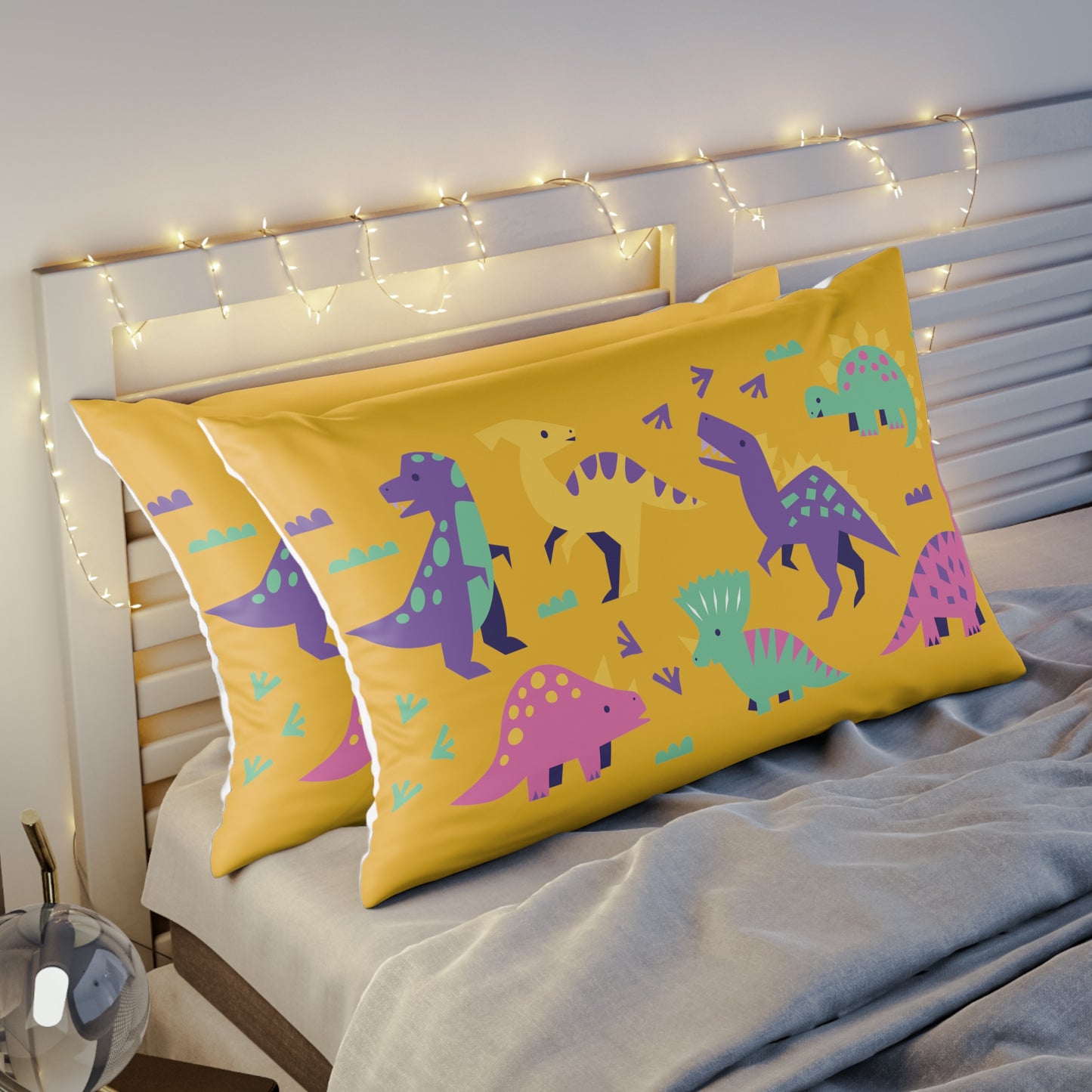 Pink Dinosaurs Pillow Sham