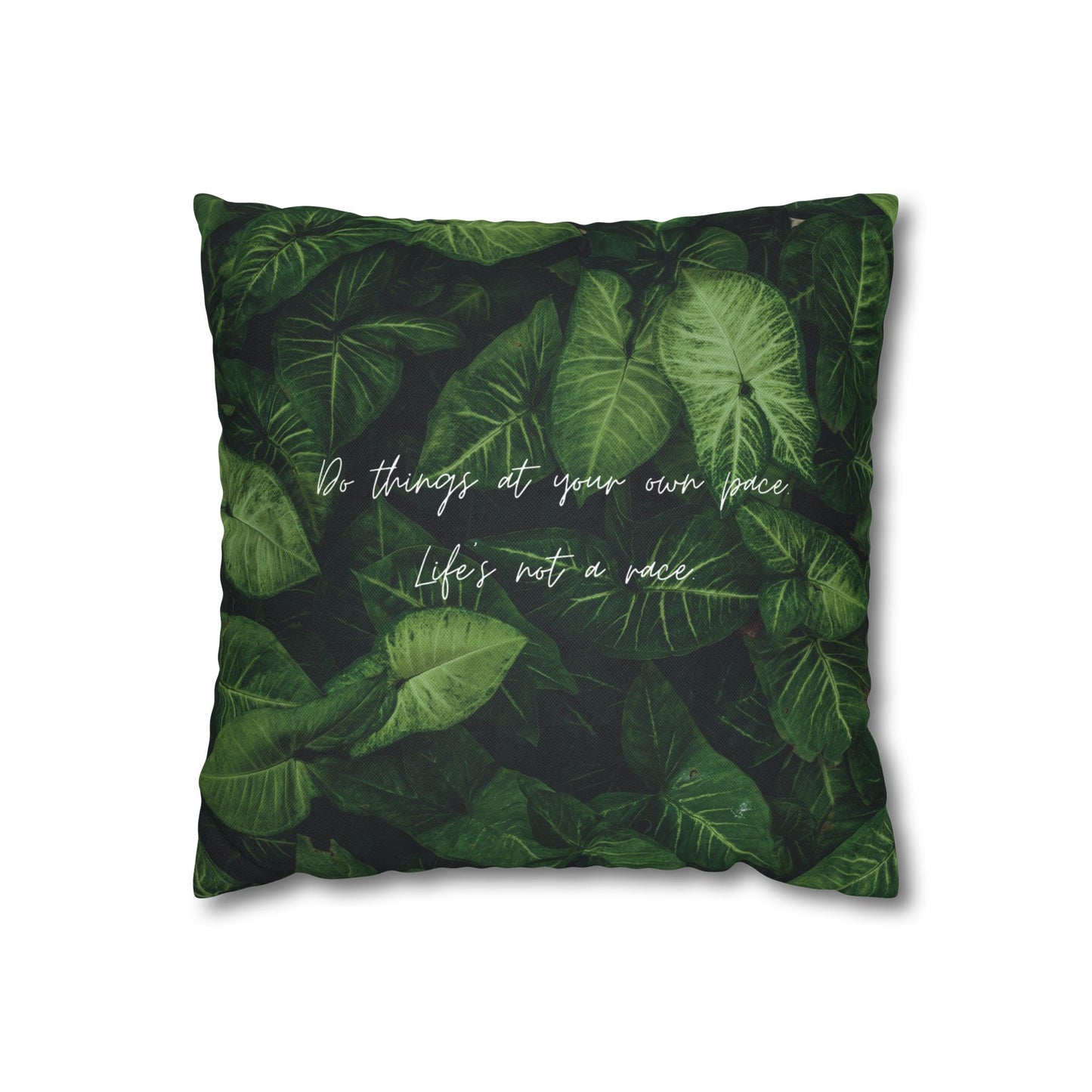 Green Life Square Pillow Case Double Sided