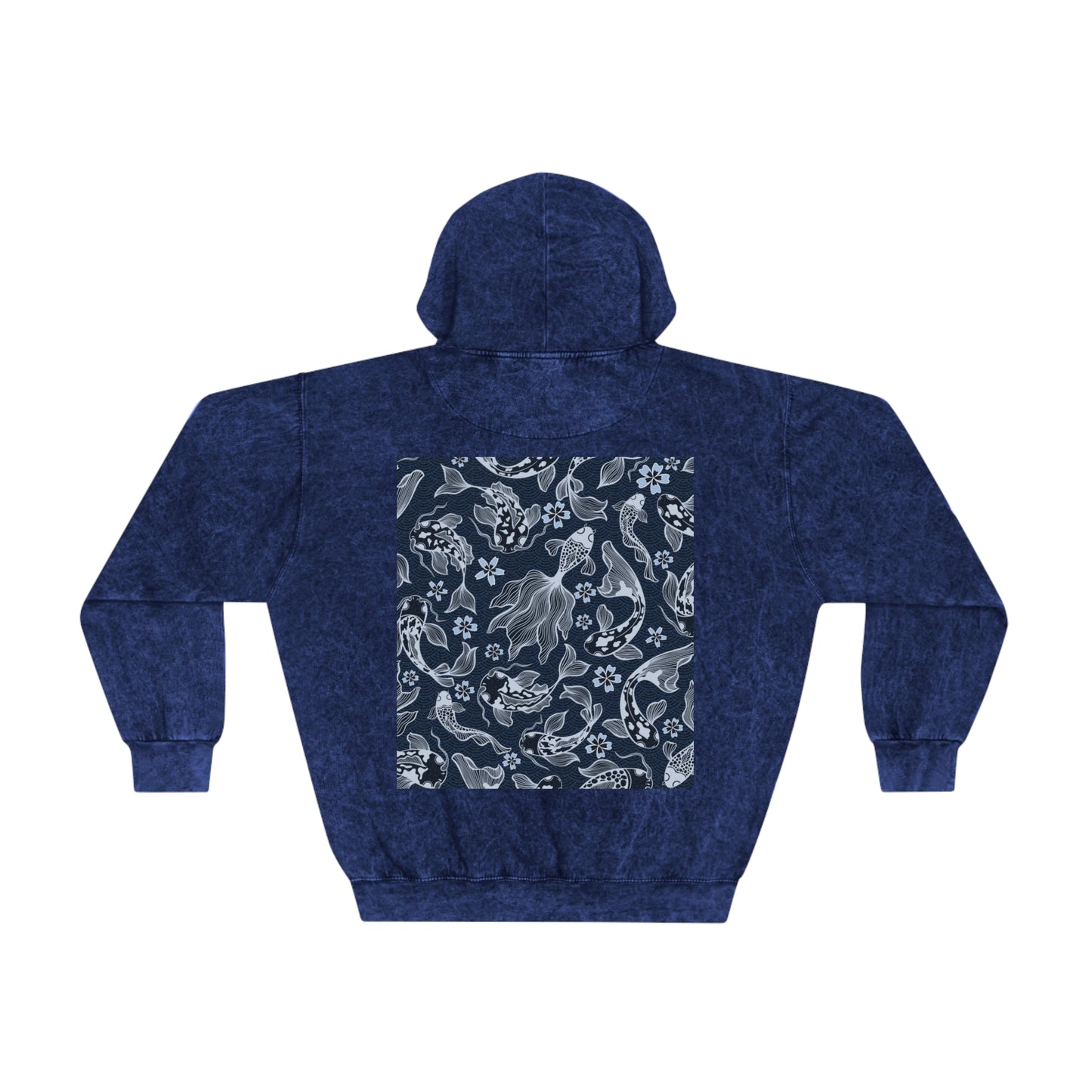 Blue Koi Wash Hoodie