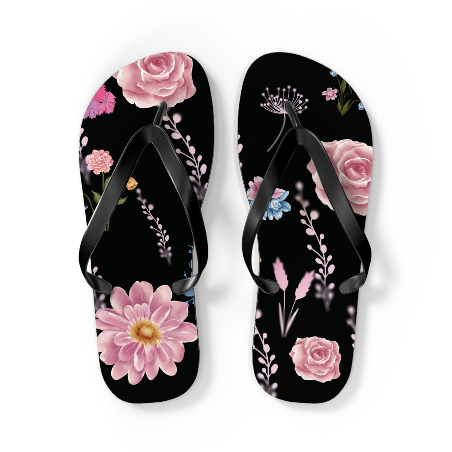 Pink Flowers Women's Flip Flops