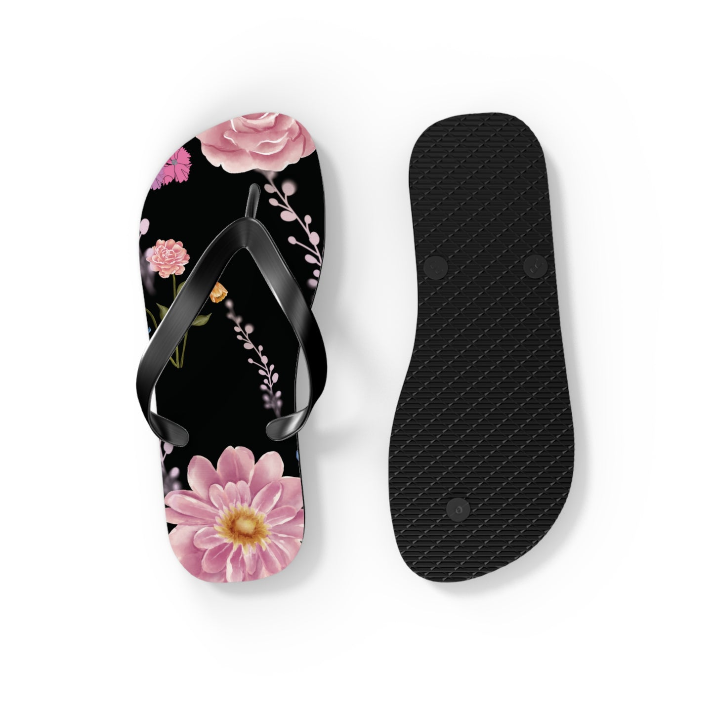 Pink Flowers Women's Flip Flops