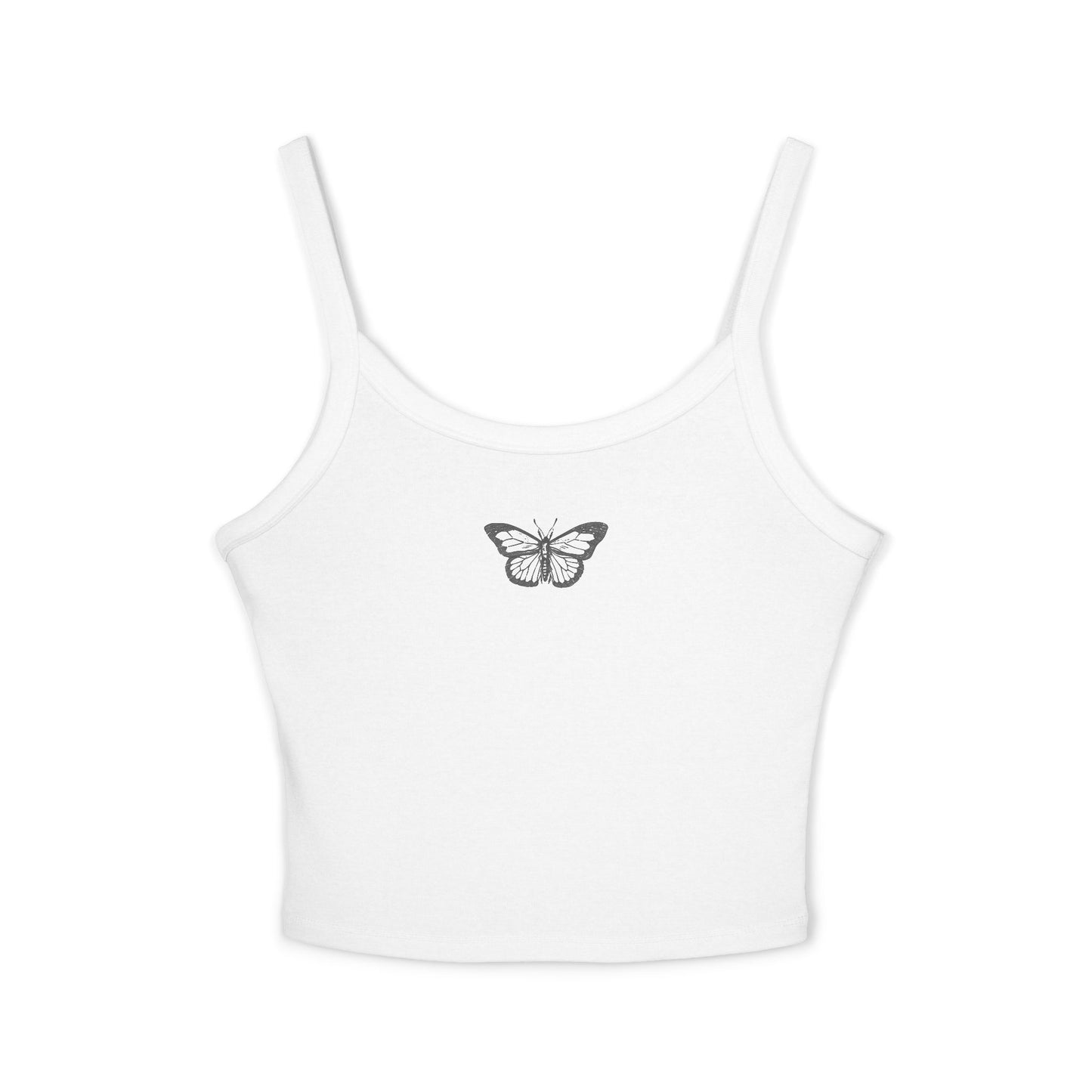 Black Butterfly- Women's Strap Tank Top