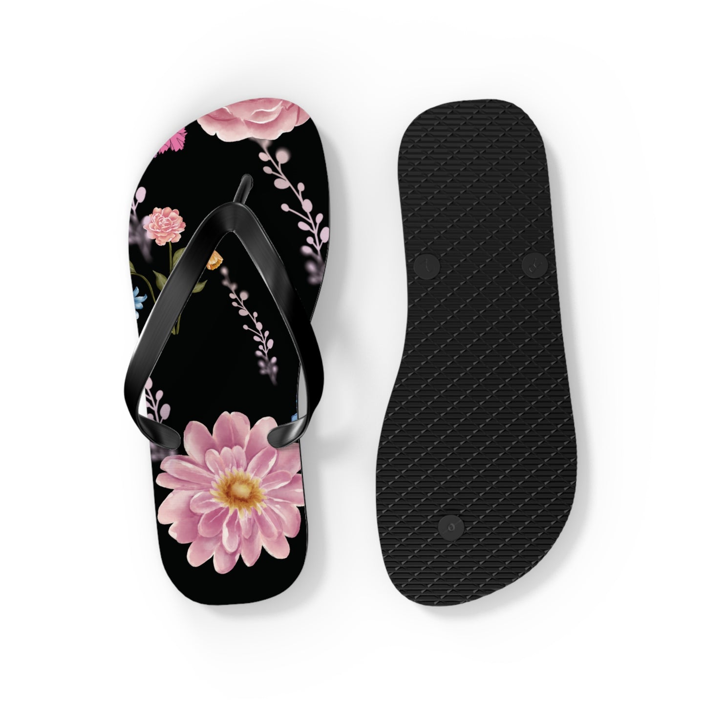 Pink Flowers Women's Flip Flops