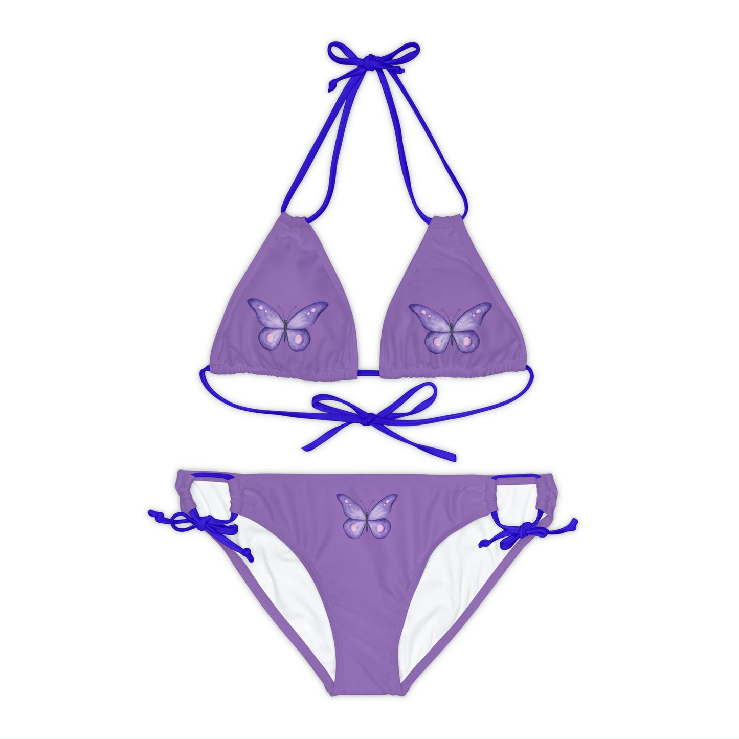 Purple Butterfly Bikini Set