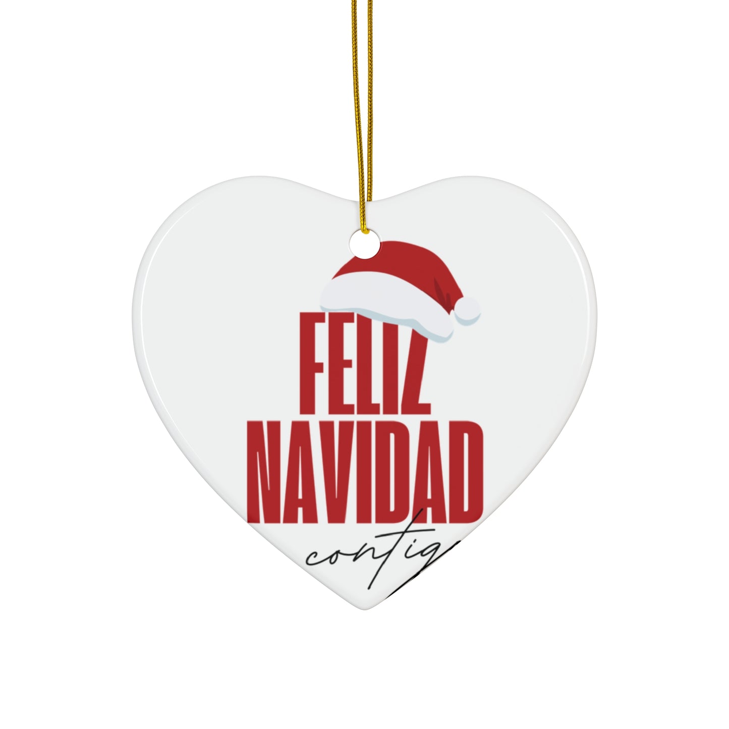 Feliz Navidad Ceramic Ornament, Christmas Tree decorations