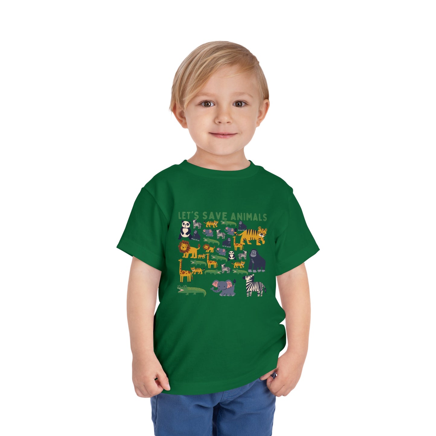 Boys Toddler Short Sleeve Tee Animals