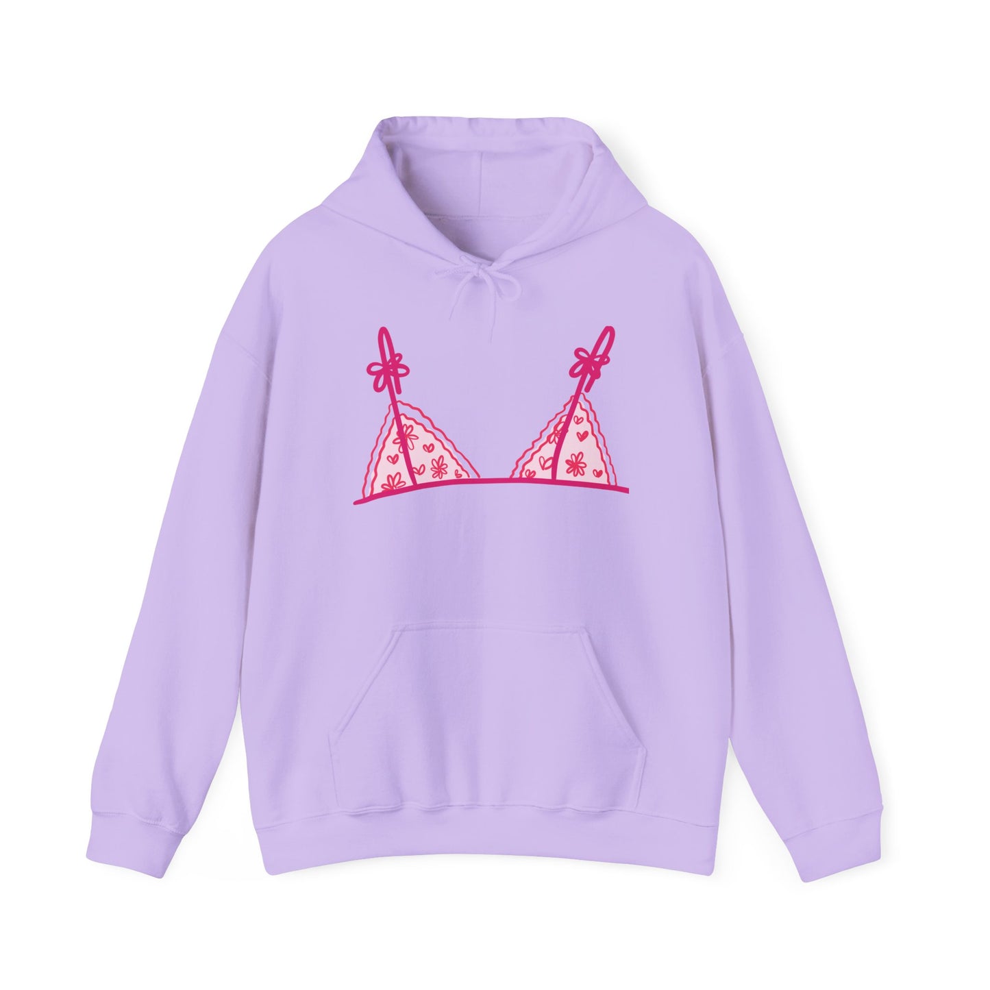 Women's Hooded Sweatshirt Bra Showing