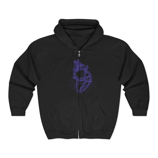 Heart Anatomy  Heavy Blend™ Full Zip Hooded Sweatshirt