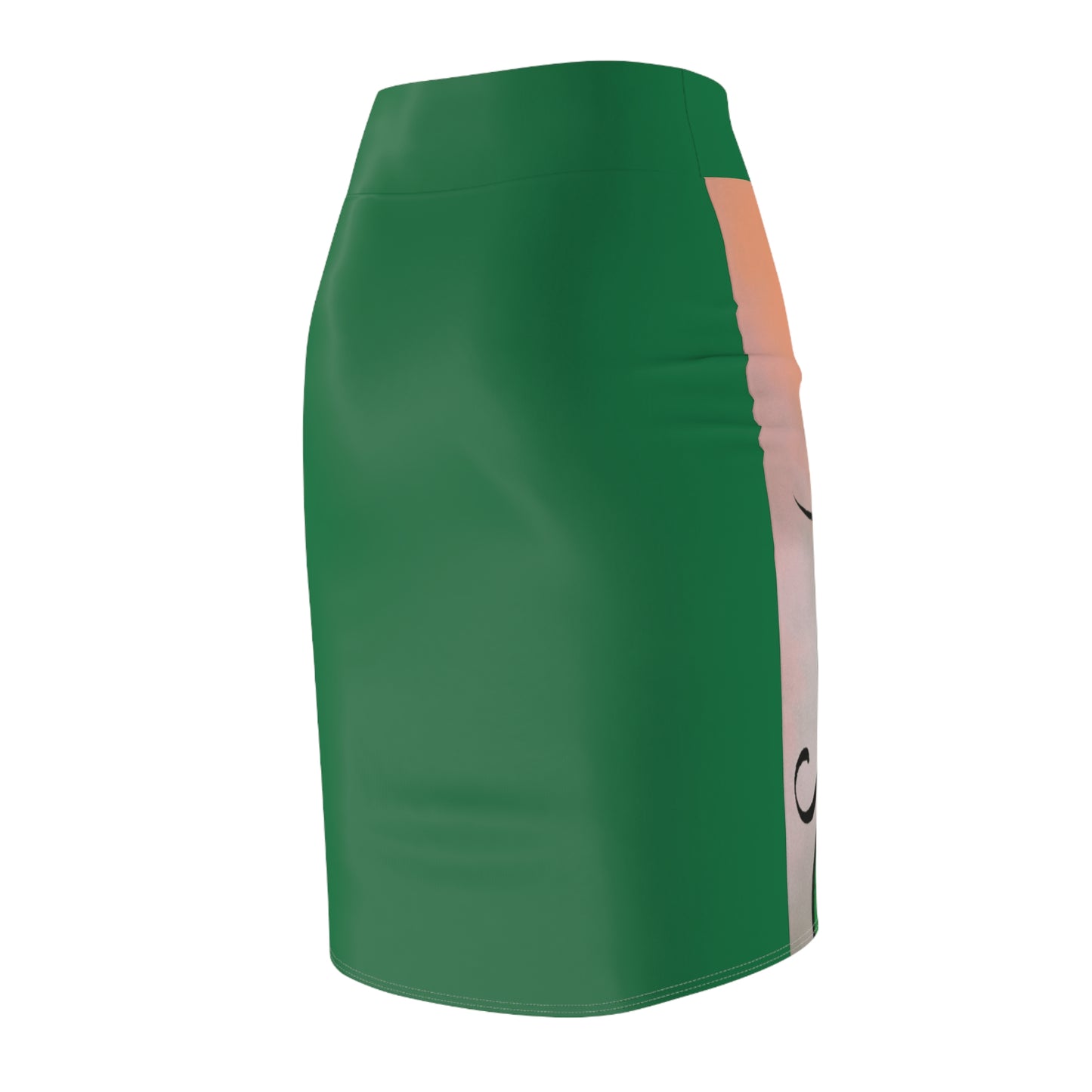 Green Women's Pencil Skirt (AOP)