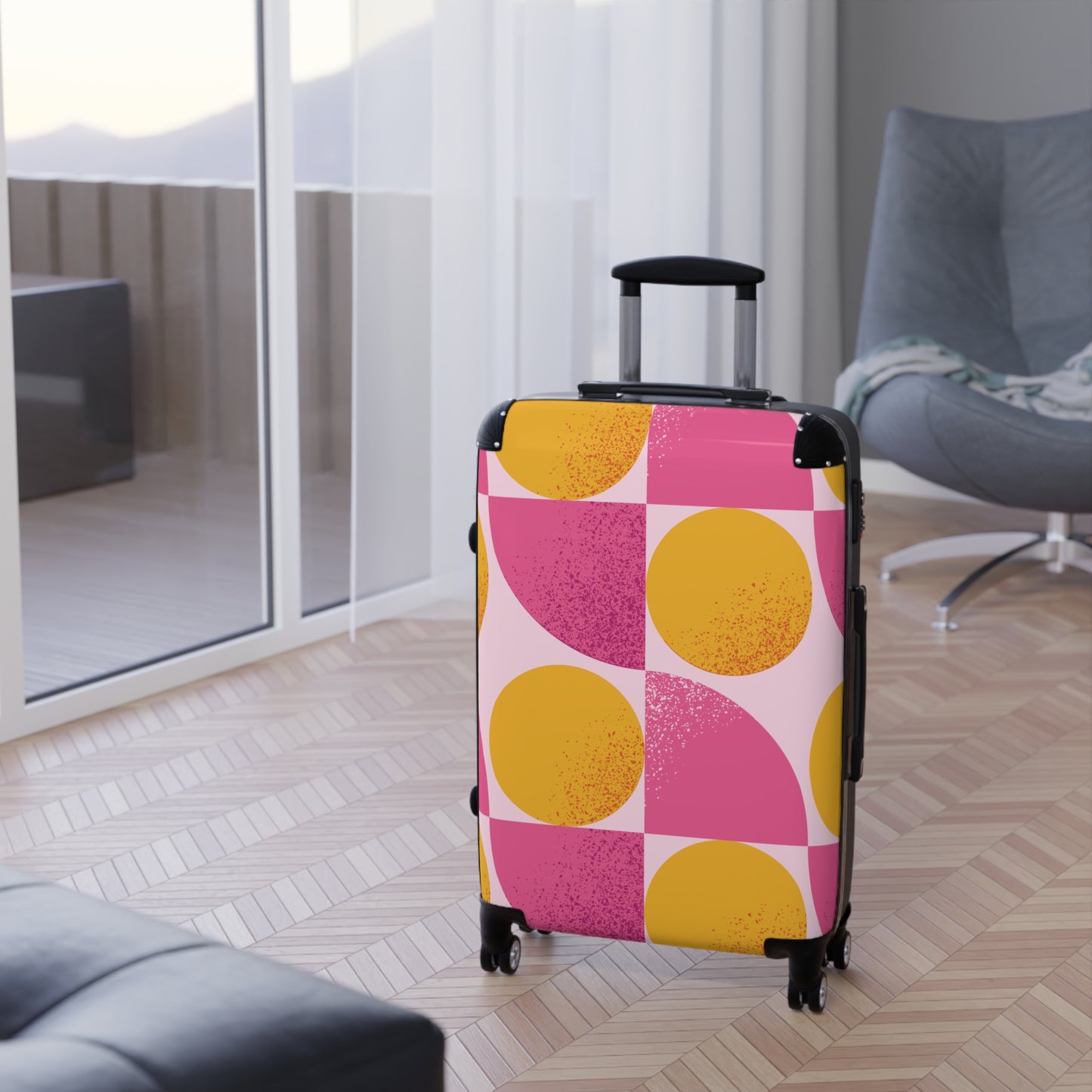 Pink Orange Suitcase