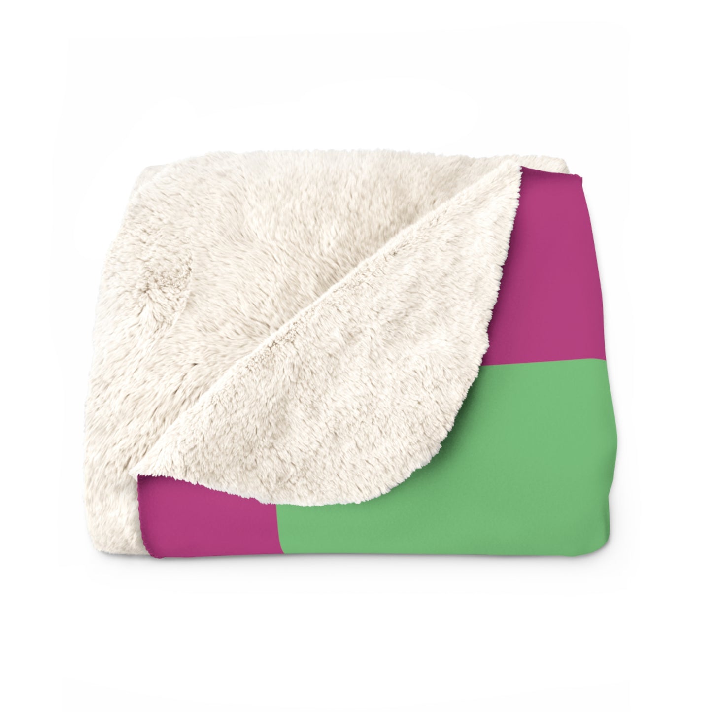 Fleece Blanket fluffy  Throw Bed 50''x 60'' Pink Green