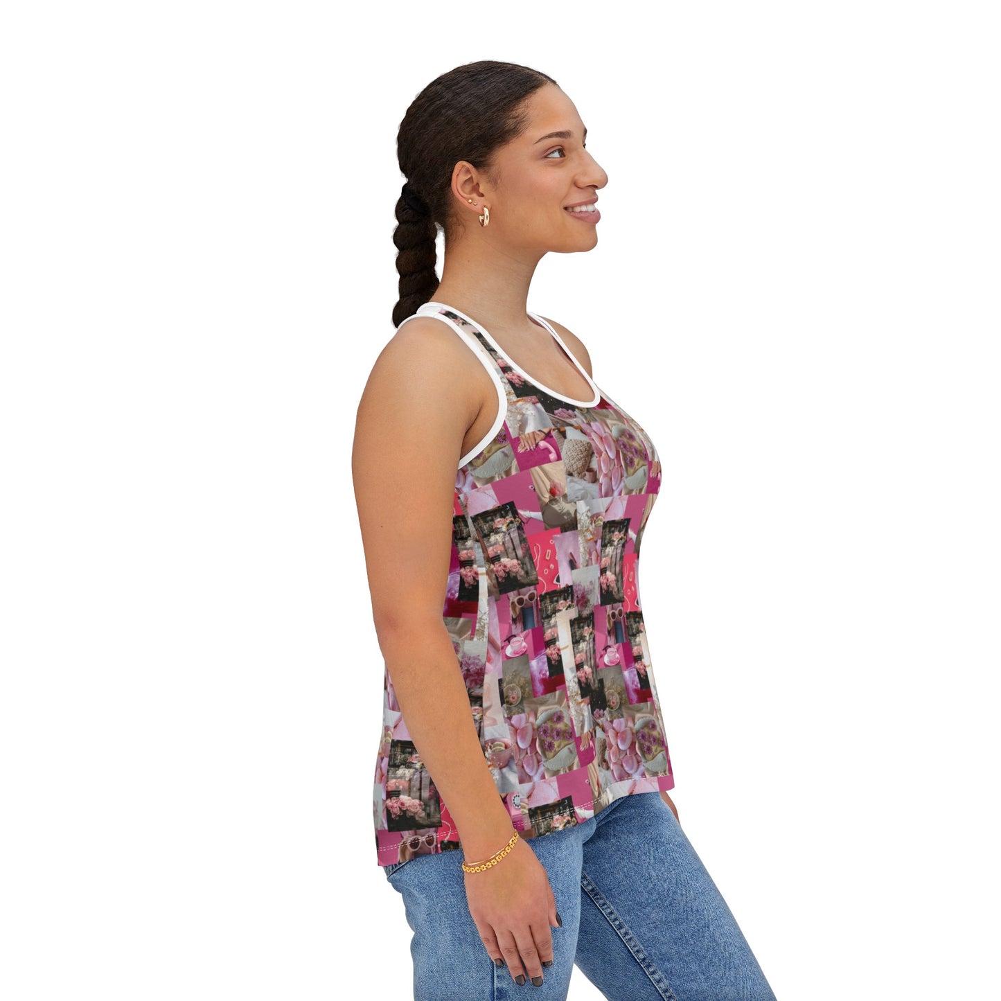 Pink Collage Women's Tank Top