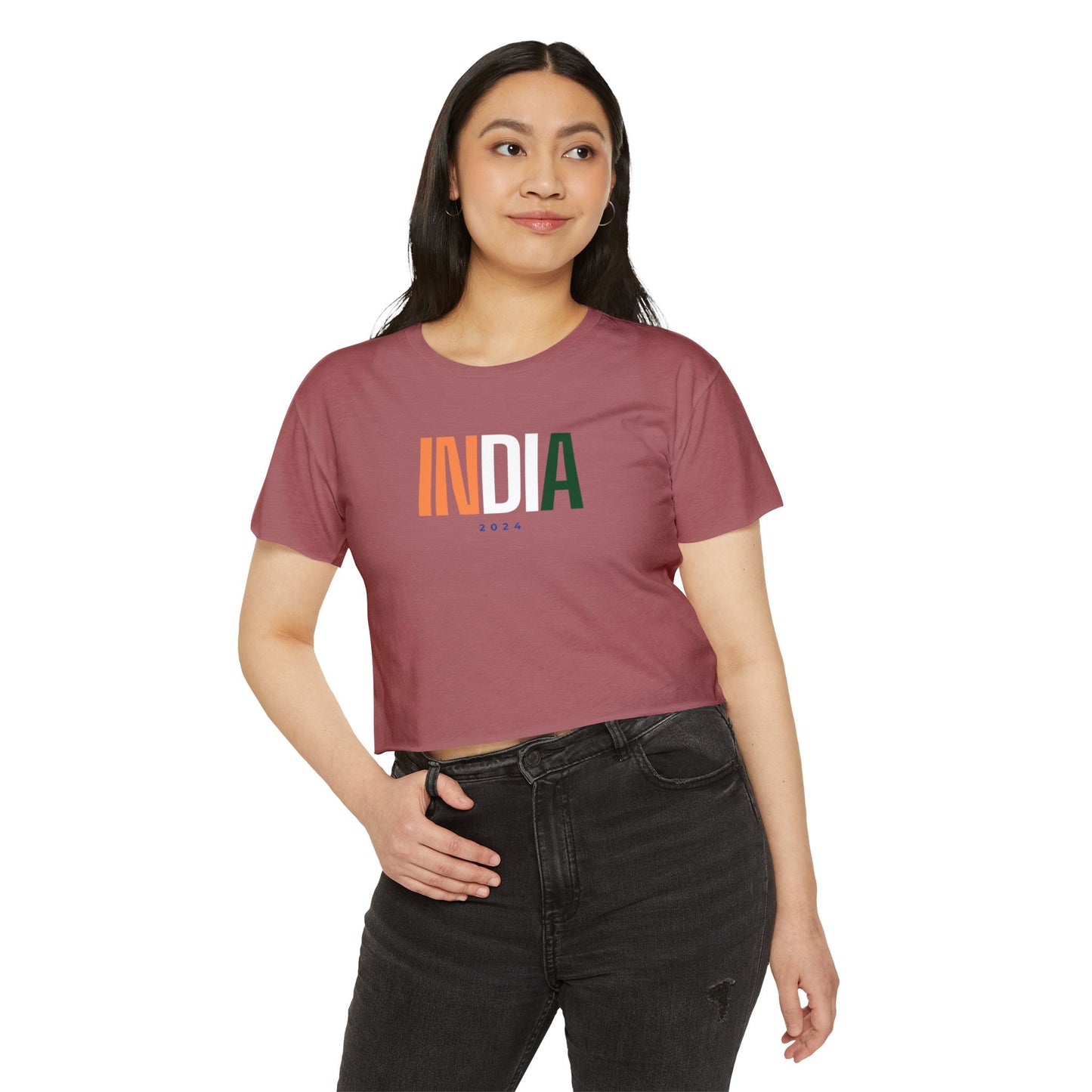 India Women's Crop Top T-shirt