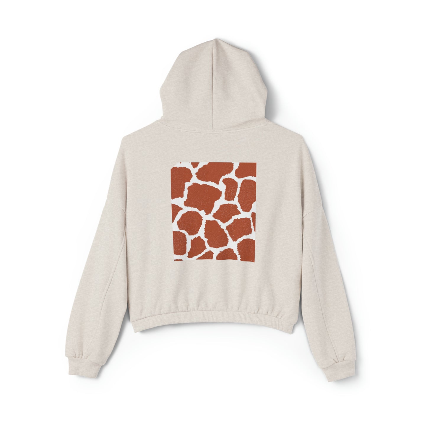 Women's Oversized Crop Hoodie Animal Prints