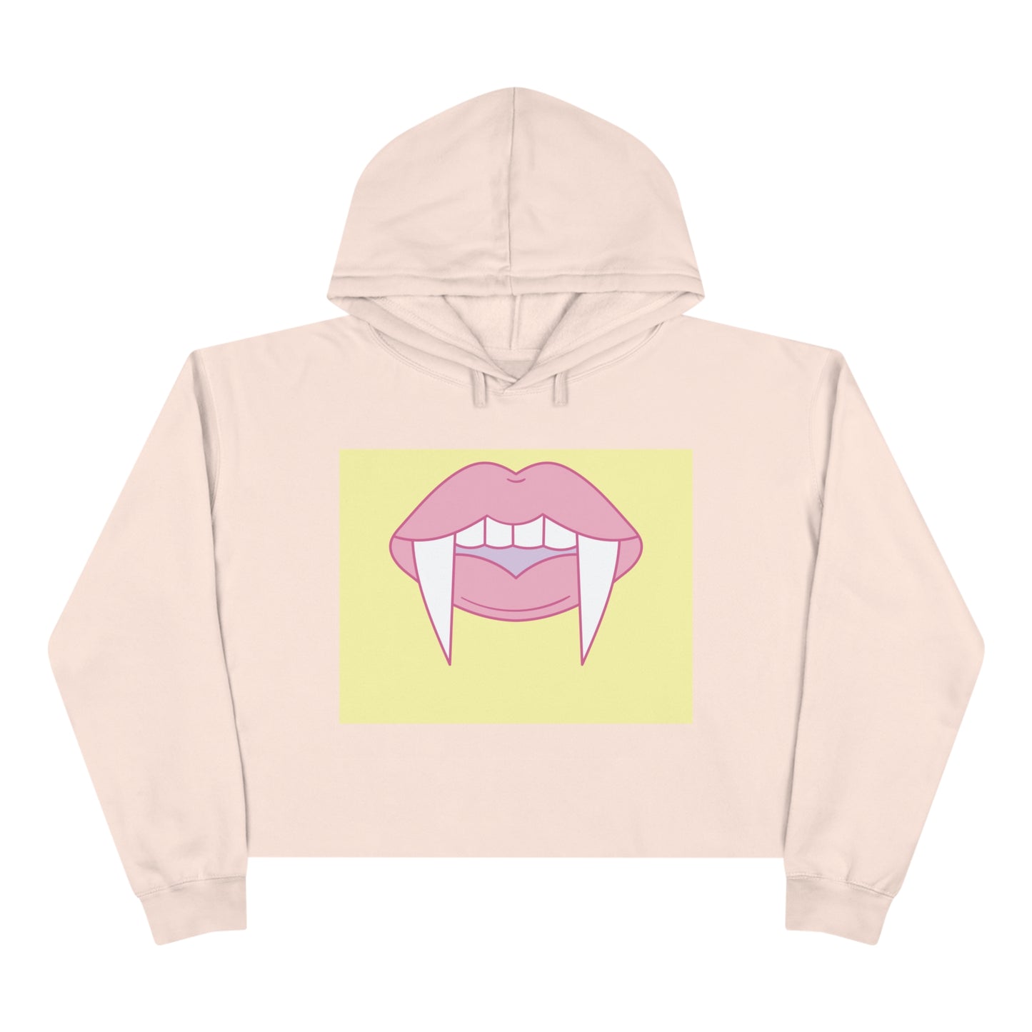 Pink Lip Crop Hoodie