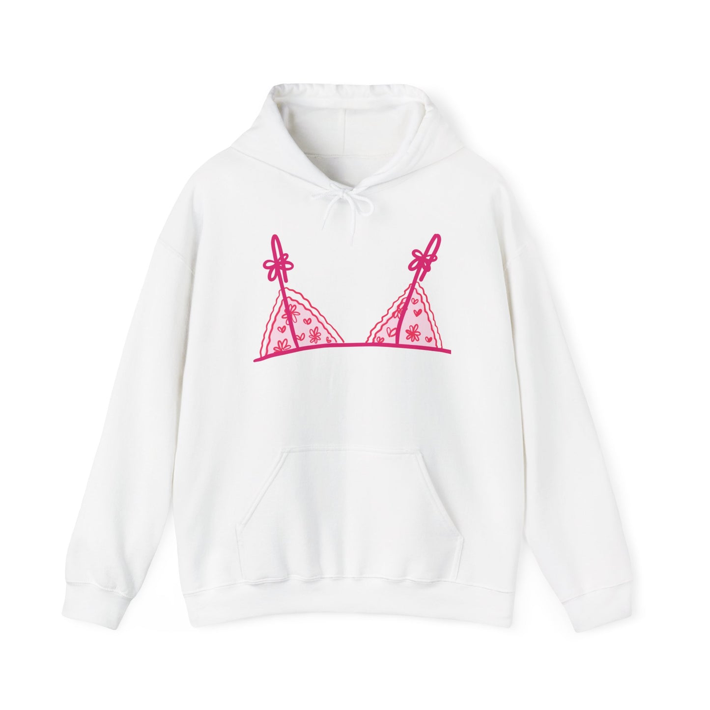 Women's Hooded Sweatshirt Bra Showing