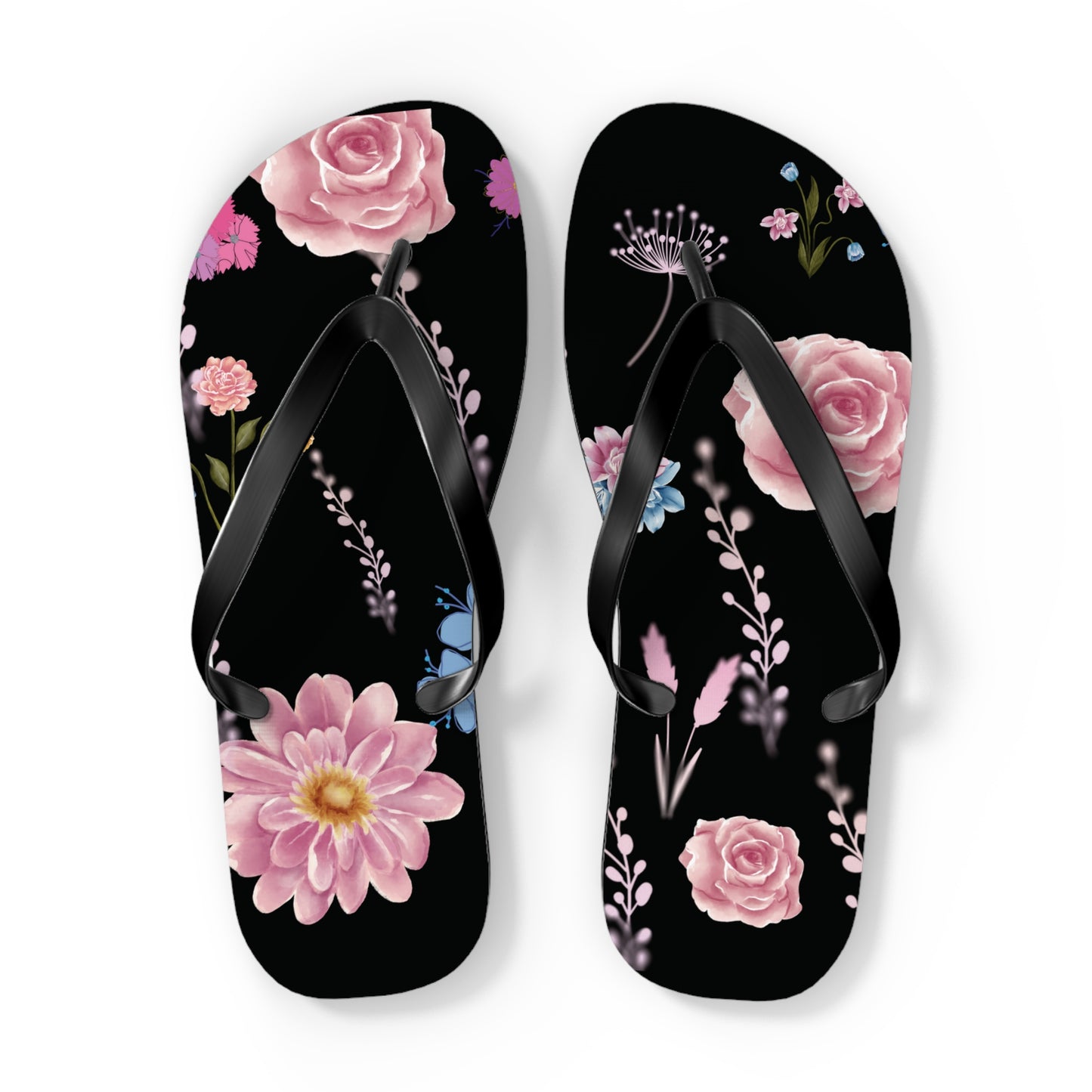 Pink Flowers Women's Flip Flops