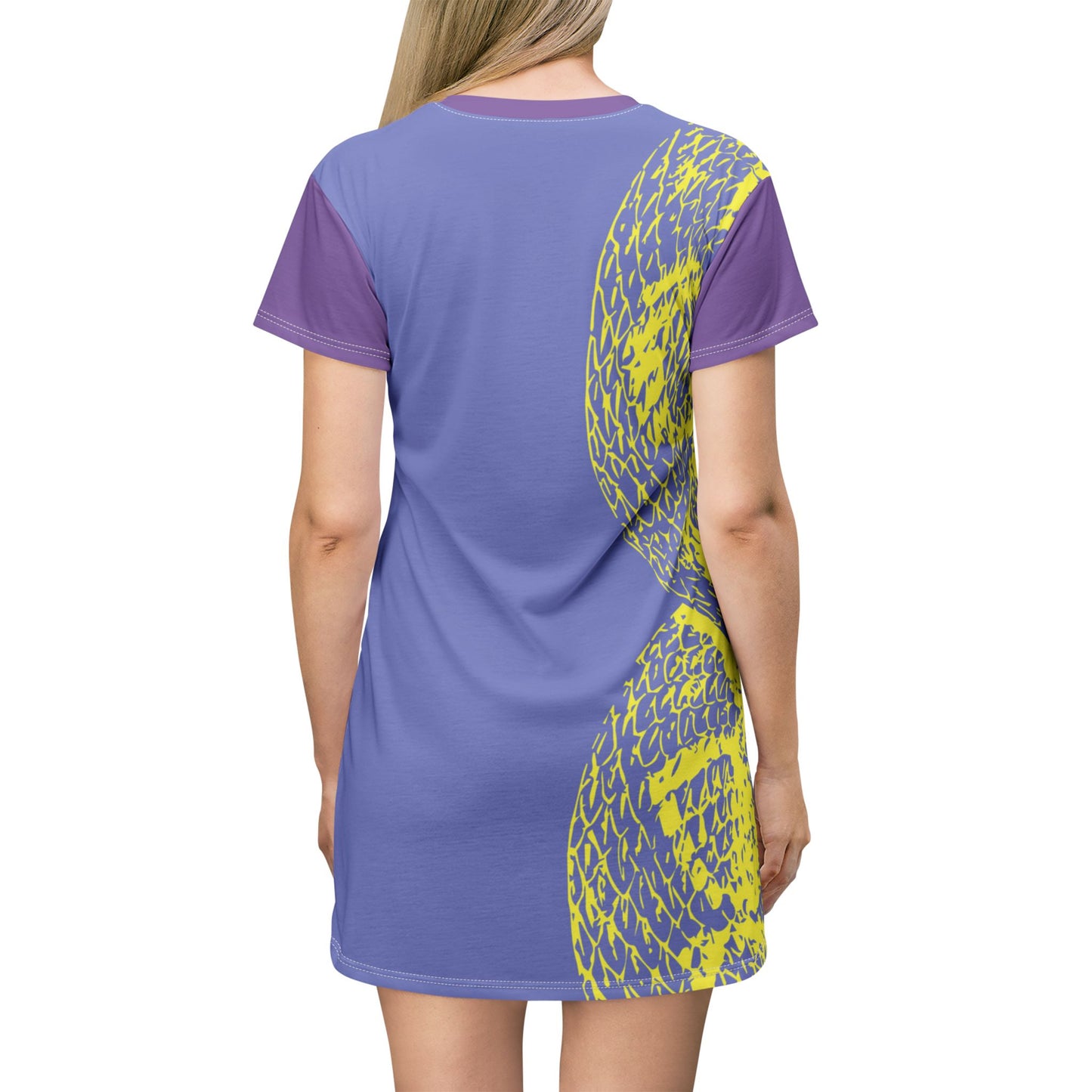 Purple serpiente T-Shirt Dress