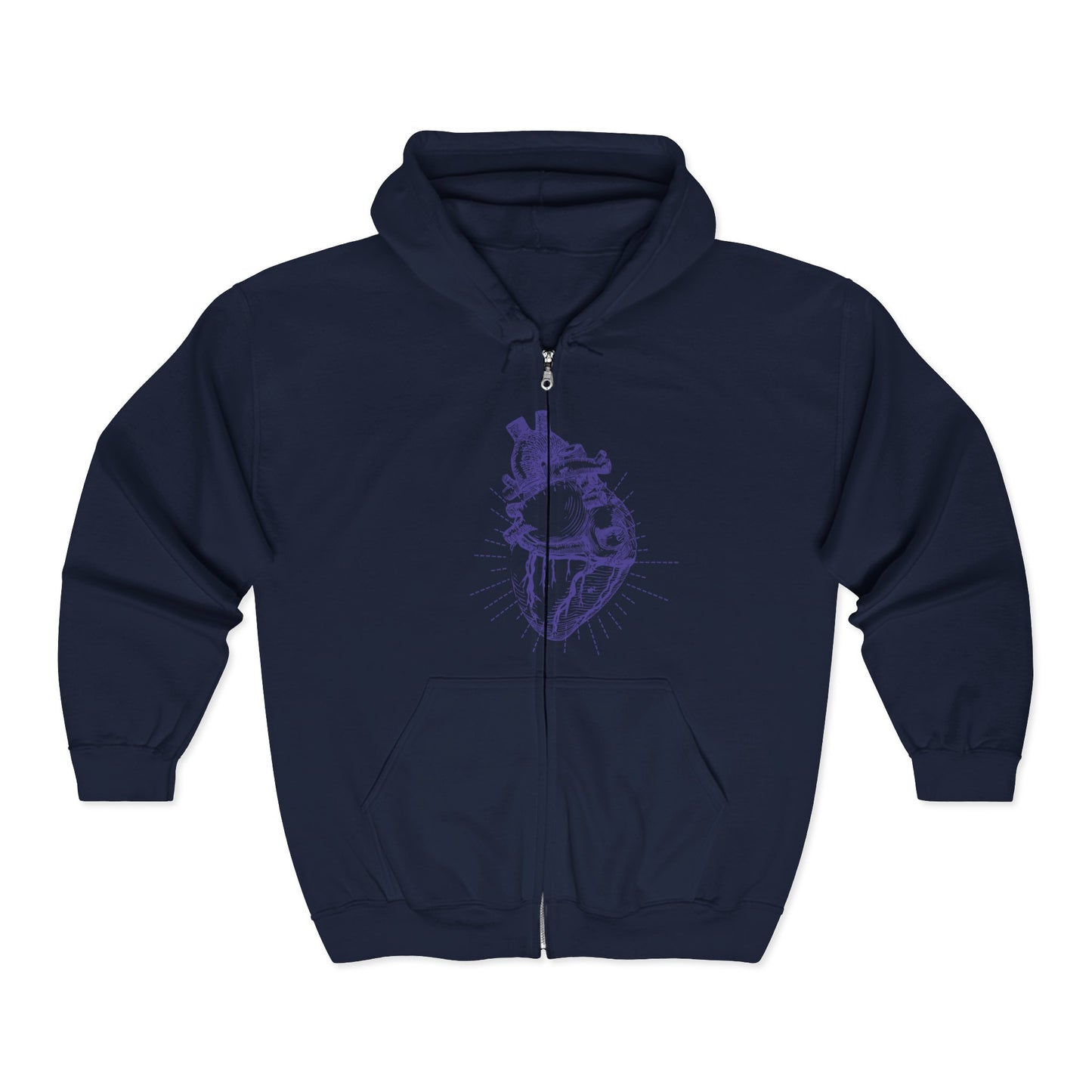 Heart Anatomy  Heavy Blend™ Full Zip Hooded Sweatshirt
