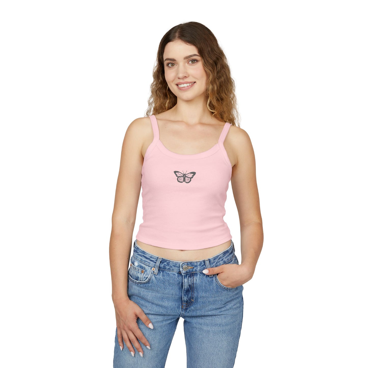 Black Butterfly- Women's Strap Tank Top