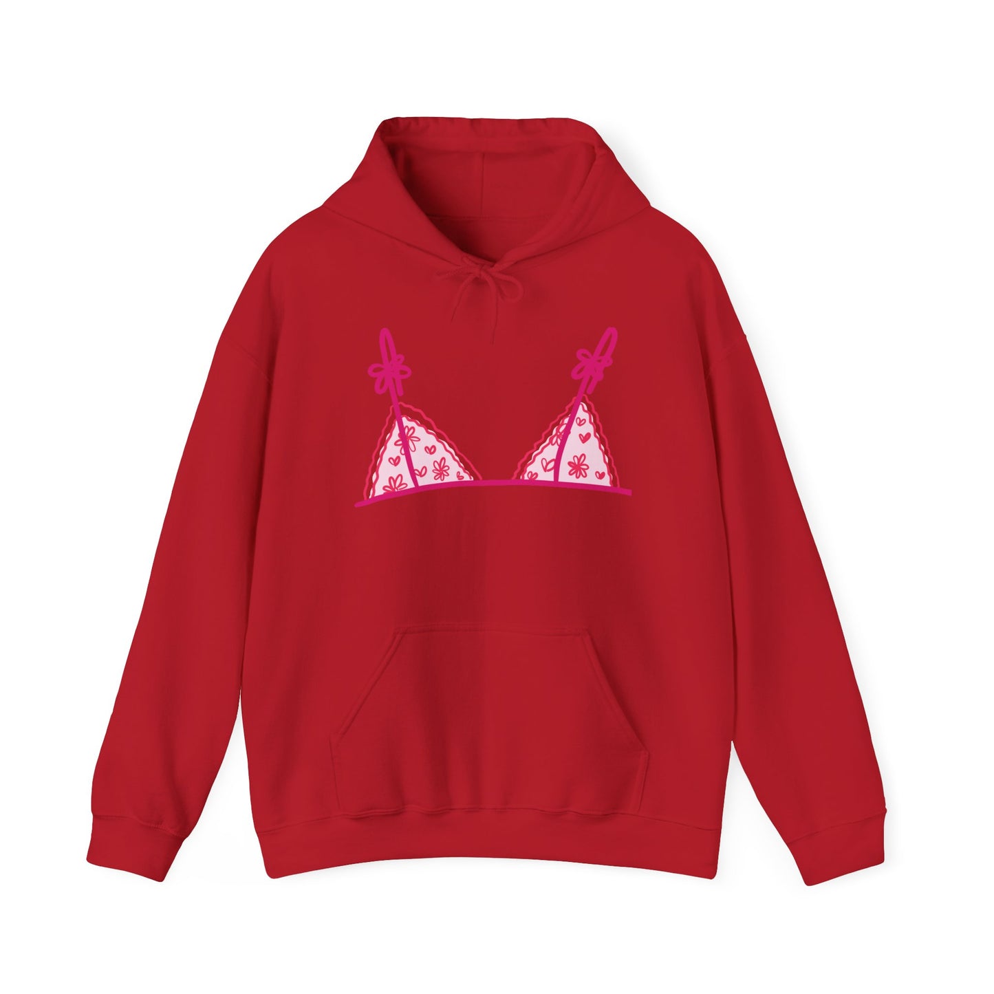 Women's Hooded Sweatshirt Bra Showing