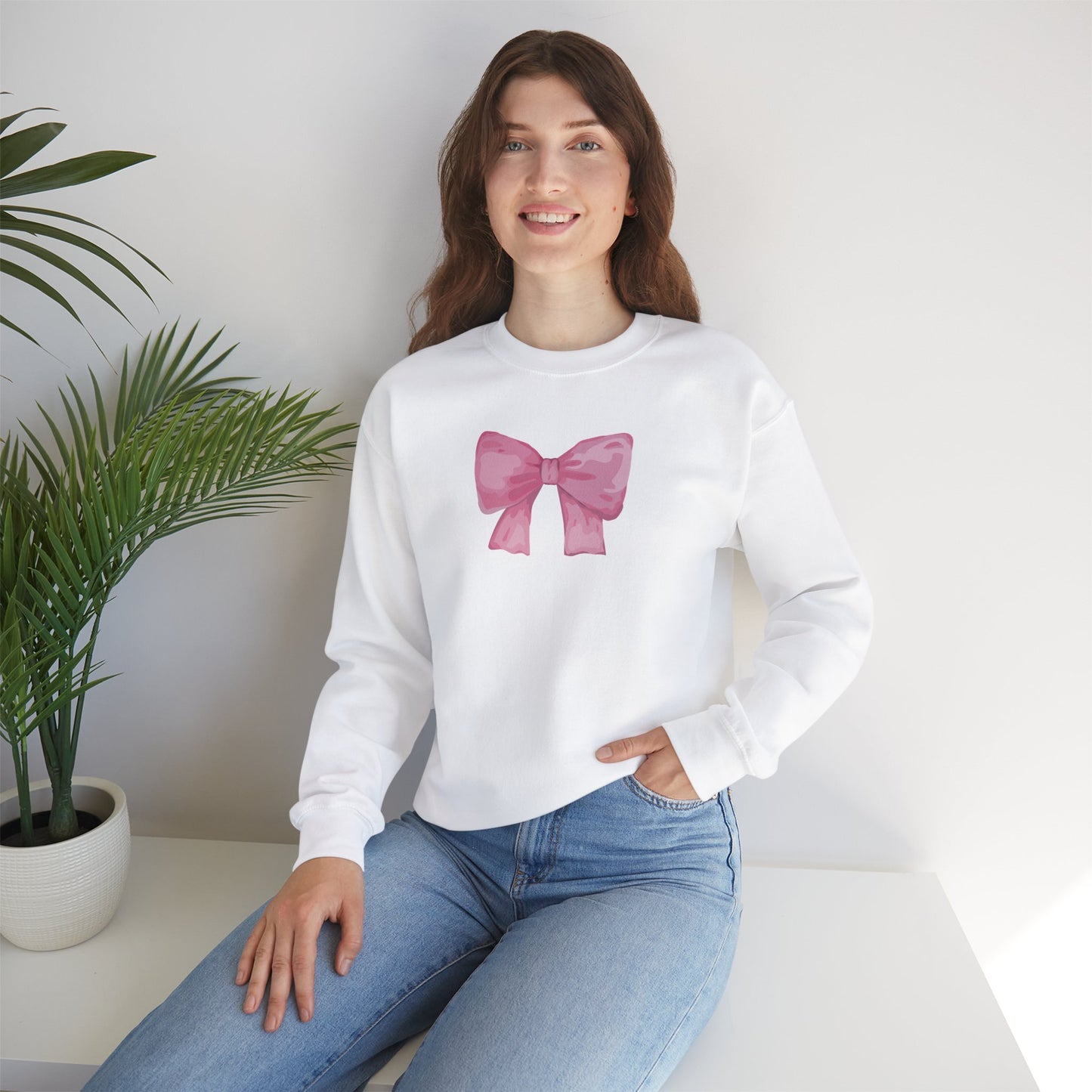 Pink Bow Women's  Sweatshirt Crewneck