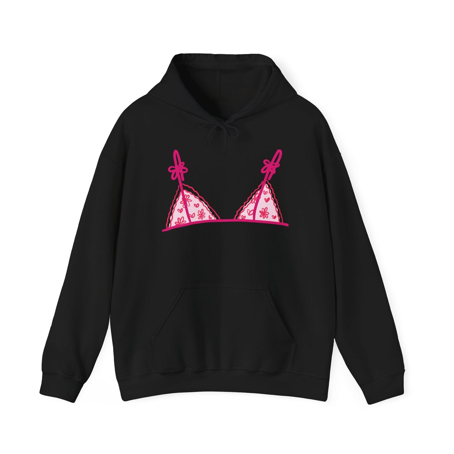 Women's Hooded Sweatshirt Bra Showing